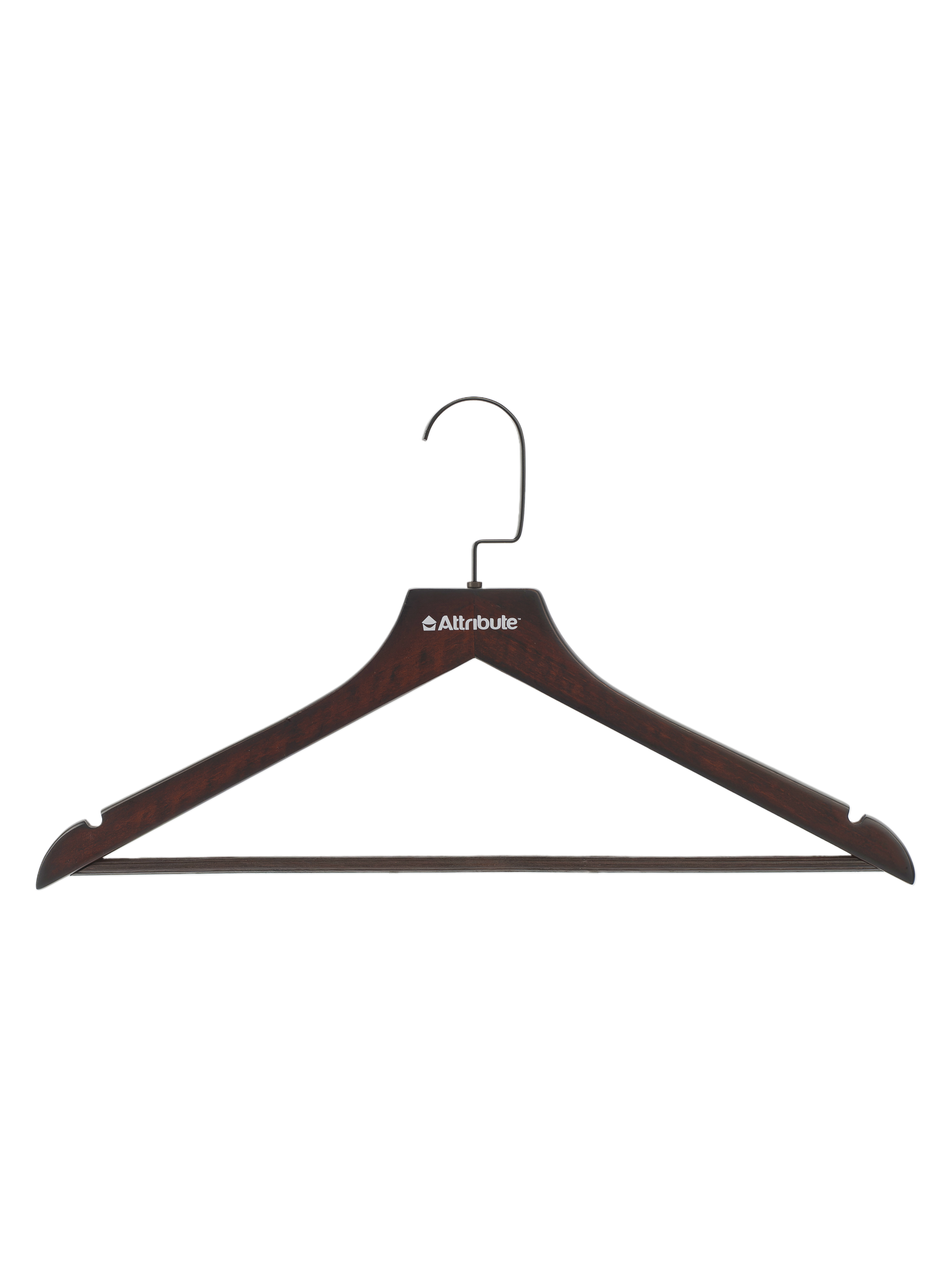 Изображение товара Плечики Attribute hanger 1.2x24.5x44.5 см дерево/металл цвет коричневый Изображение товара Плечики Attribute hanger 1.2x24.5x44.5 см дерево/металл цвет коричневый