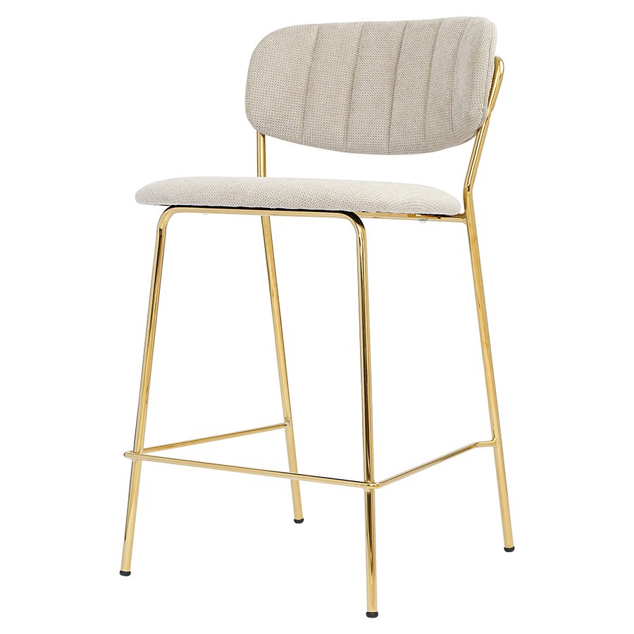 Изображение товара Полубарный стул Bergenson Bjorn Eirill серый с мягкой обивкой и железным каркасом