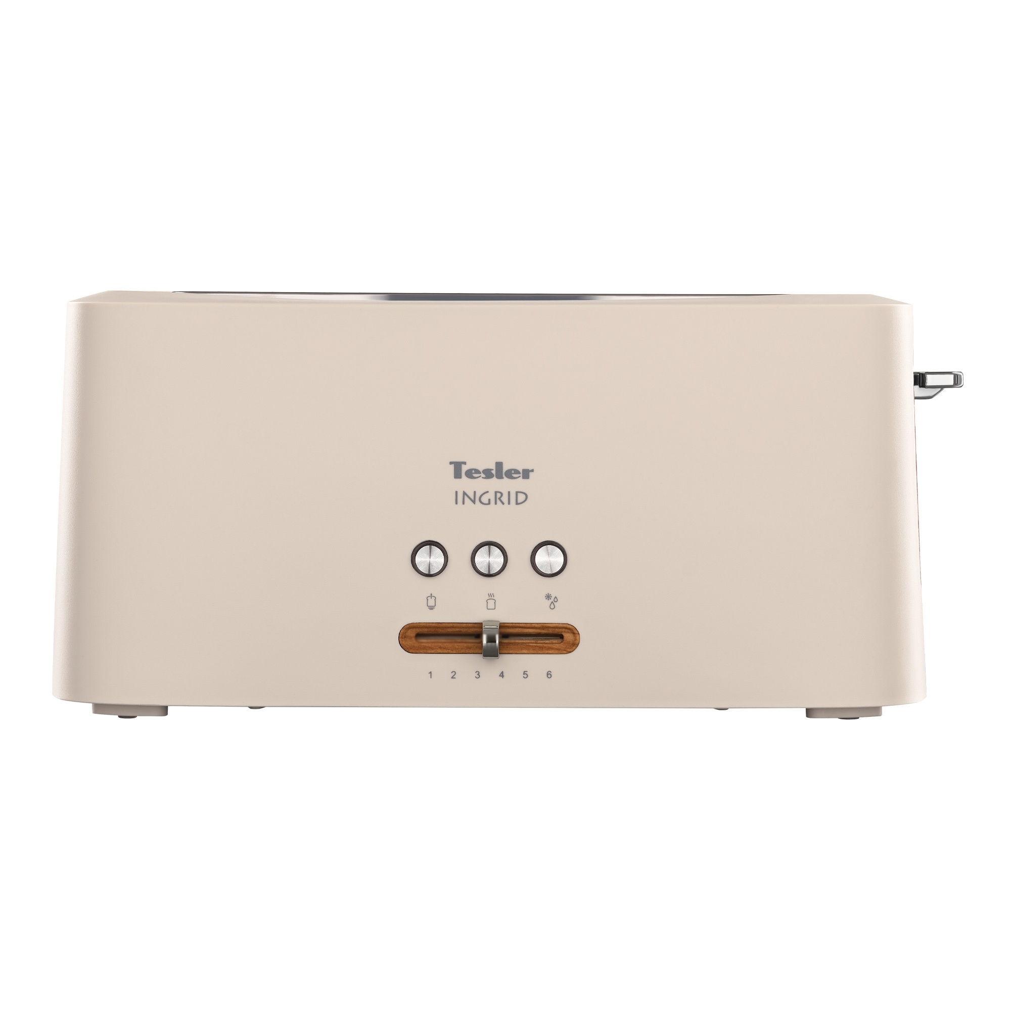 Изображение товара Тостер Tesler TT-140 2 тоста нержавеющая сталь бежевый