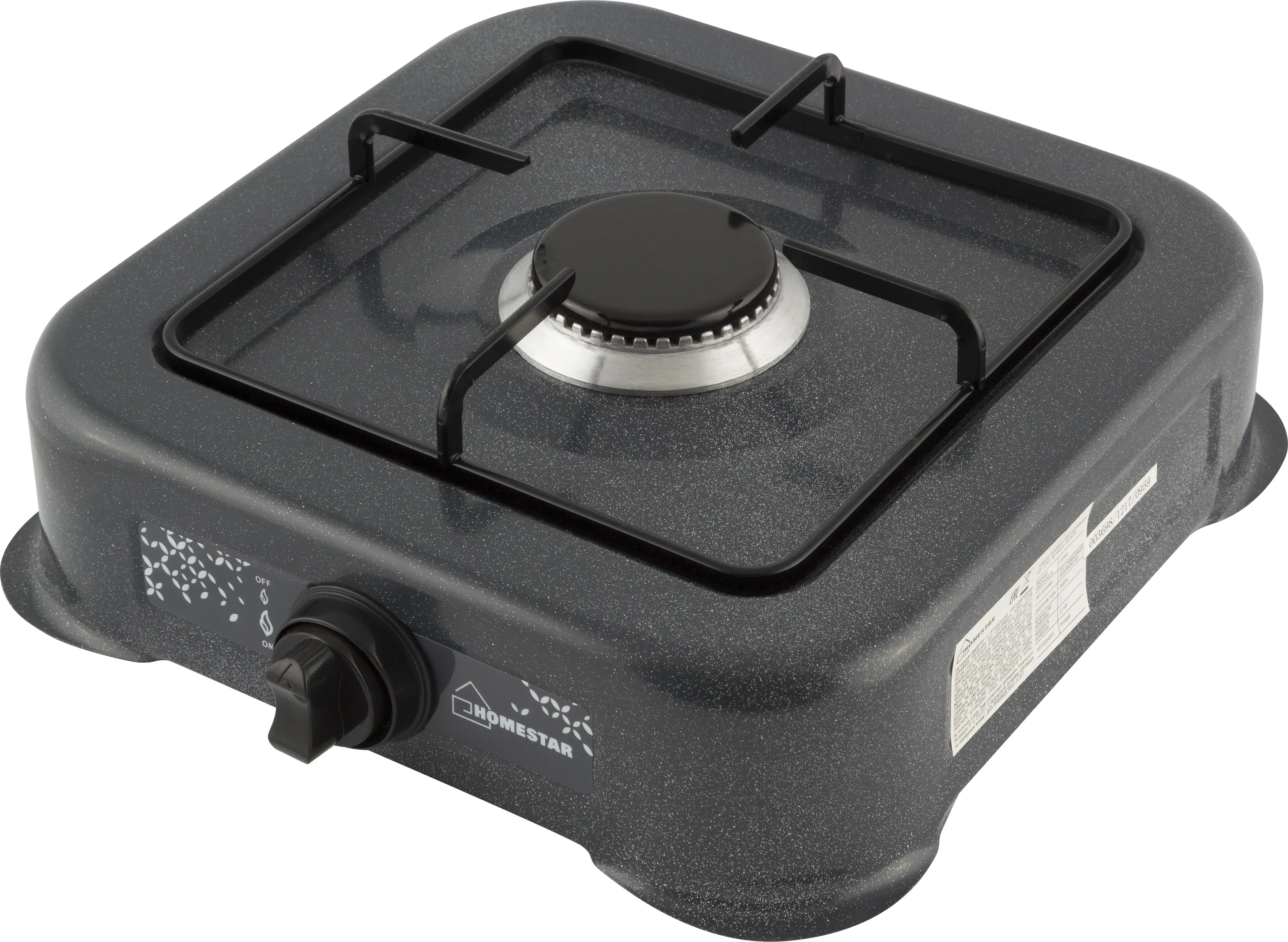 Газовая настольная плита Homestar HS-1201 28.3 см 1 конфорка цвет черный - 1