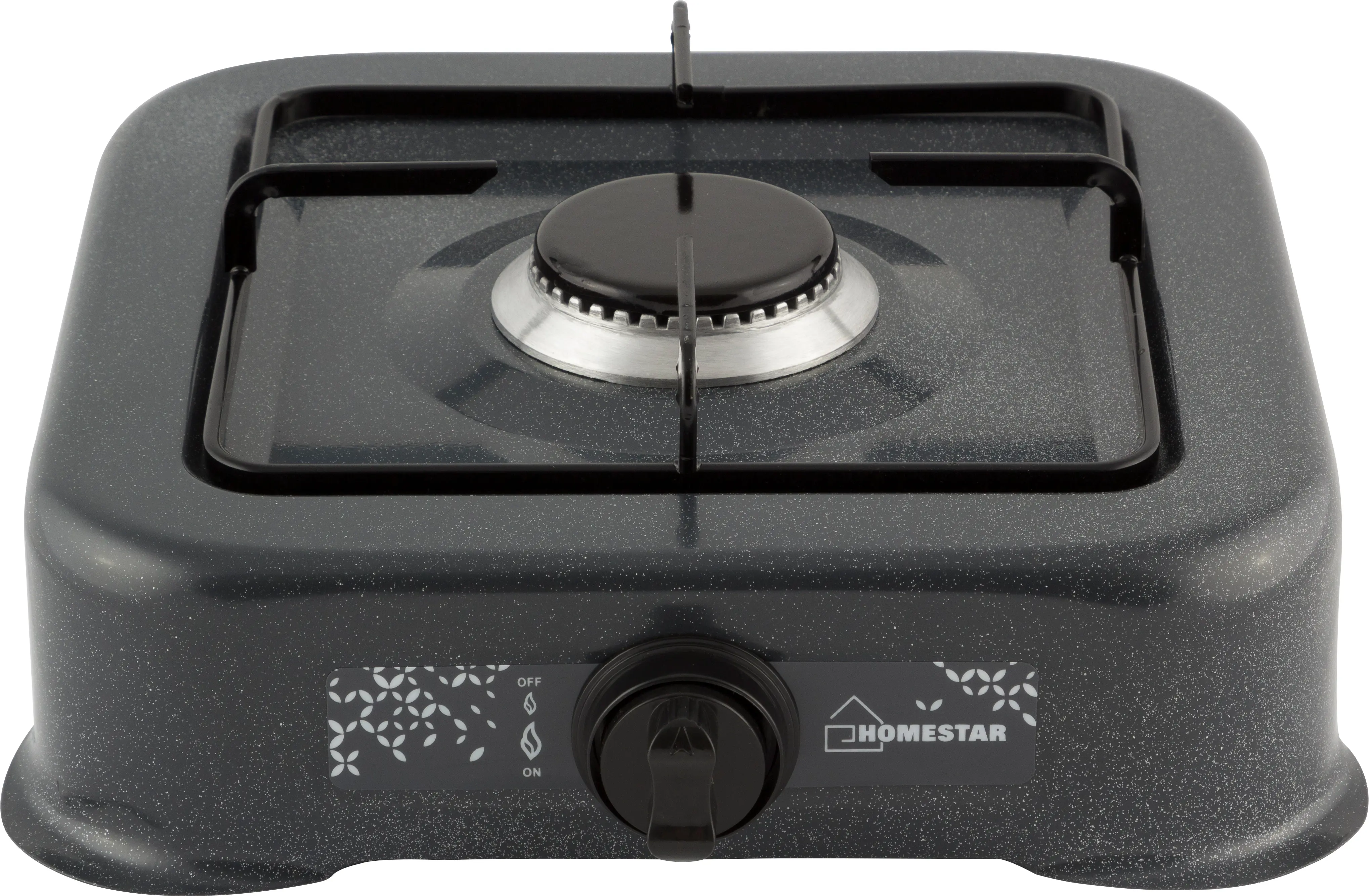 Газовая настольная плита Homestar HS-1201 28.3 см 1 конфорка цвет черный - 2