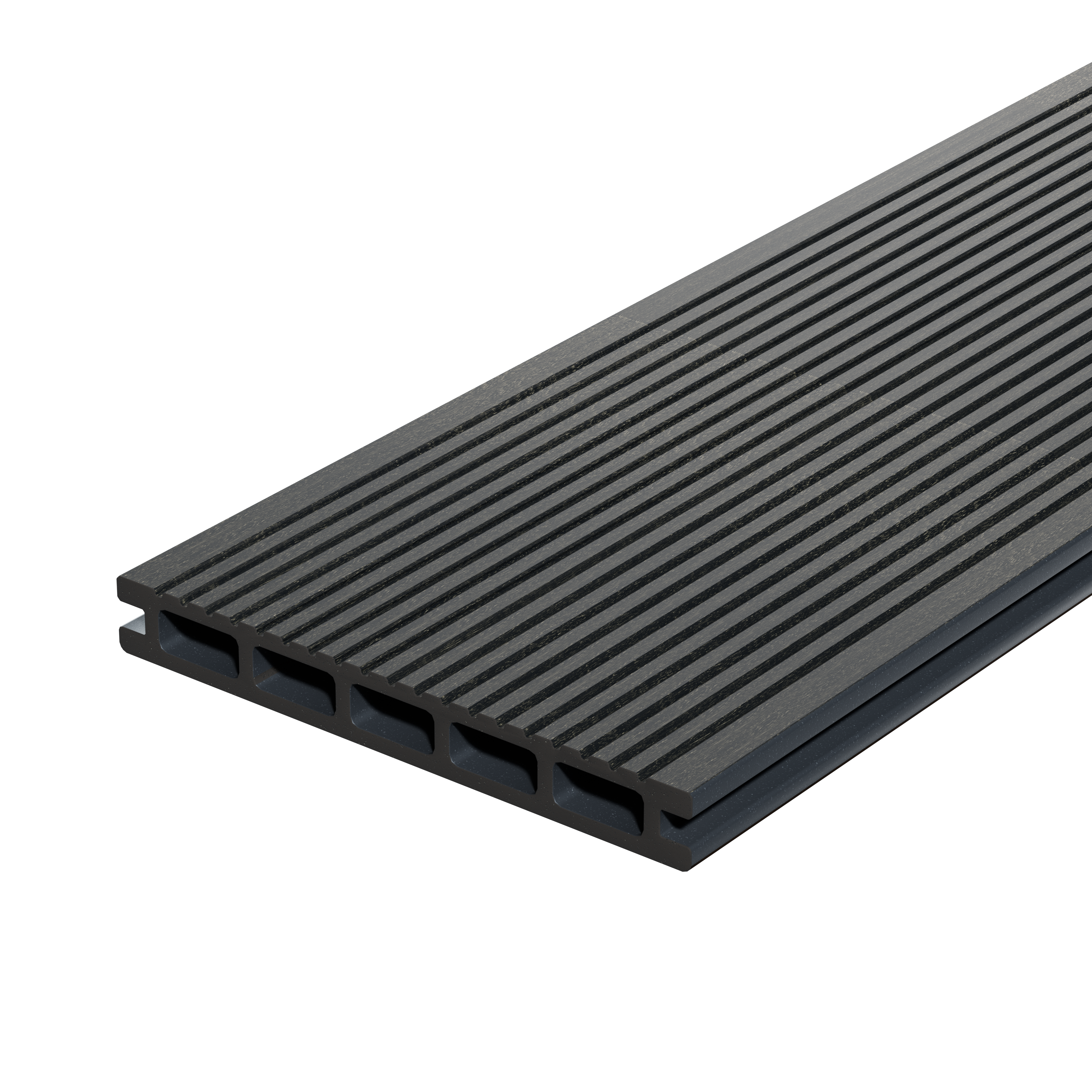 Изображение товара Террасная доска ДПК цвет Графит 3000x150x18 мм Вельвет 0.45 м²