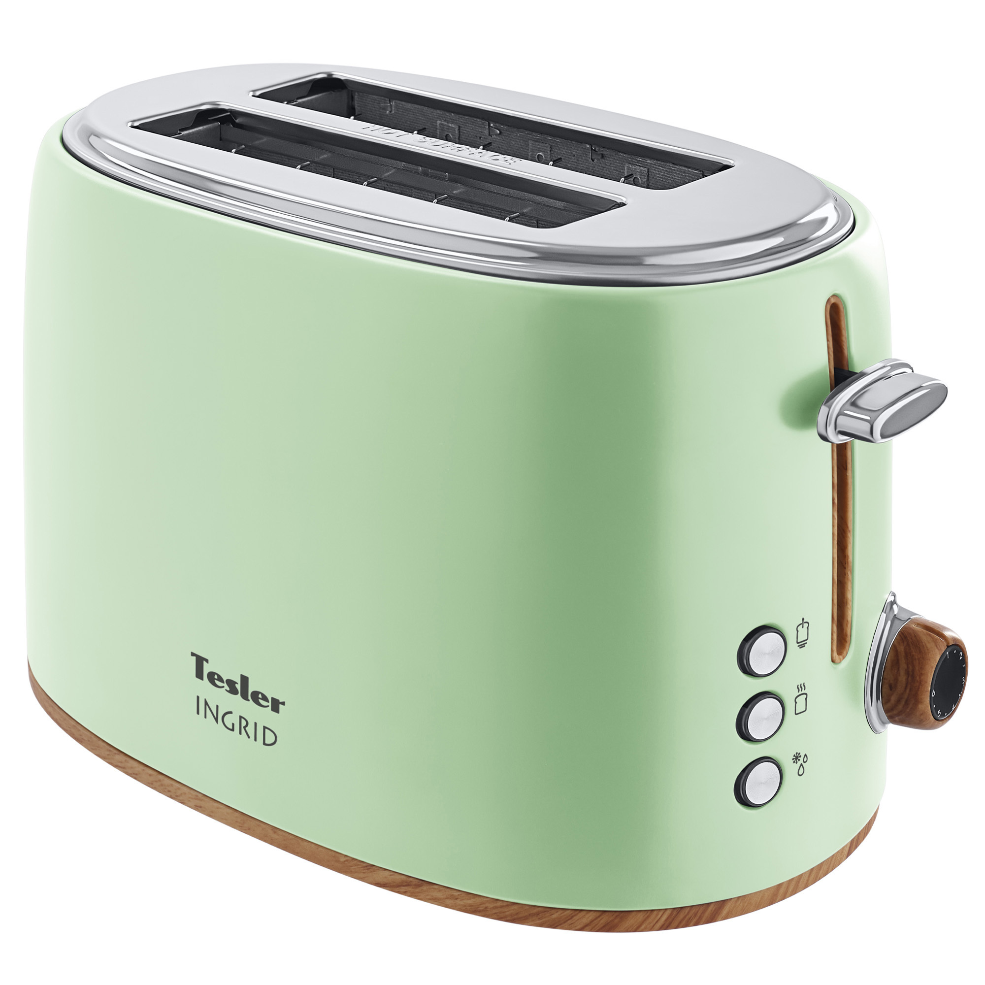 Изображение товара Тостер Tesler TT-240 Зеленый мощность 900 Вт двухслотный с автоматическим центрированием