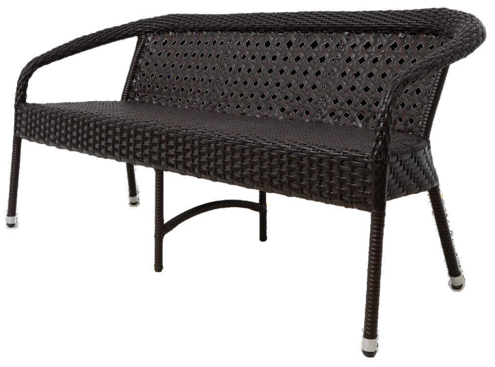 Изображение товара Диван Deco 160x77x77 см искусственный ротанг цвет темно-коричневый