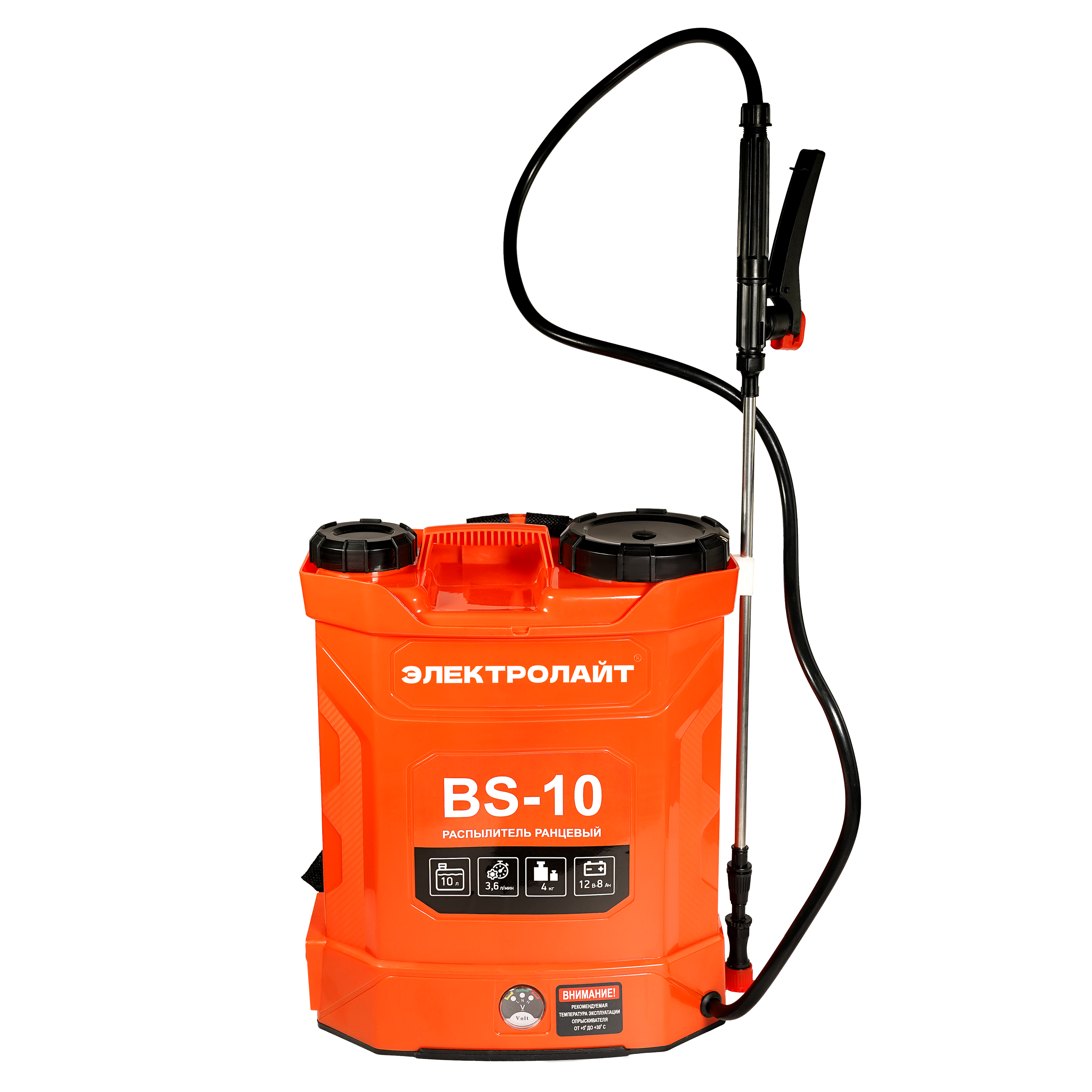 Изображение товара Опрыскиватель аккумуляторный ранцевый Электролайт BS 10 10 л 12 В зарядка и аккумулятор входит в комплект