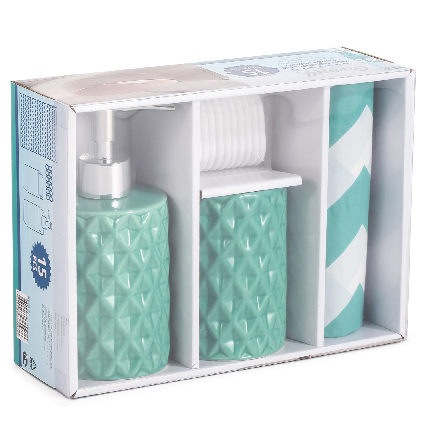 Изображение товара Набор аксессуаров для ванной комнаты Gromell GREEN FANTASY 77AS007