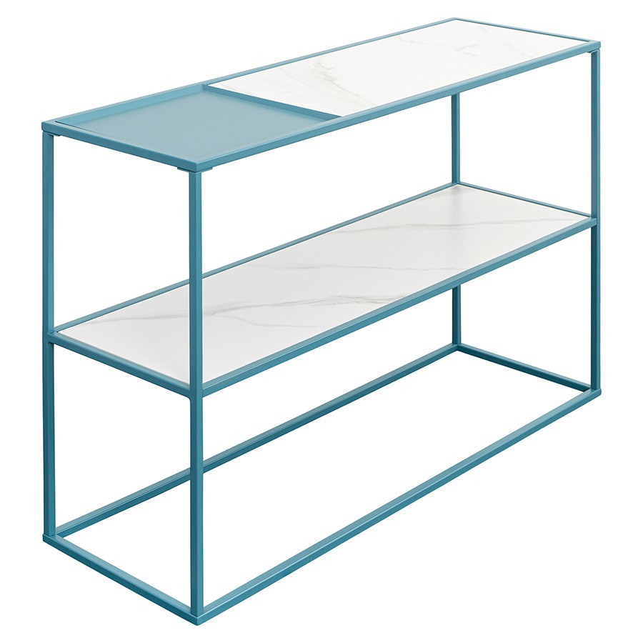 Изображение товара Консоль Bergenson Bjorn Mayen 120x76x35 см цвет белый/бирюзовый