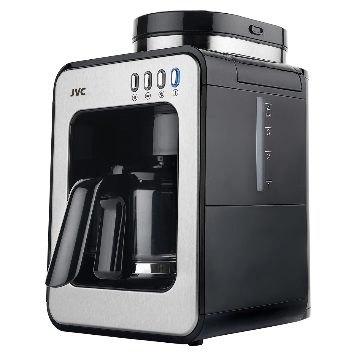 Изображение товара Капельная кофеварка JVC JK-CF36 с встроенной кофемолкой 600 мл черный