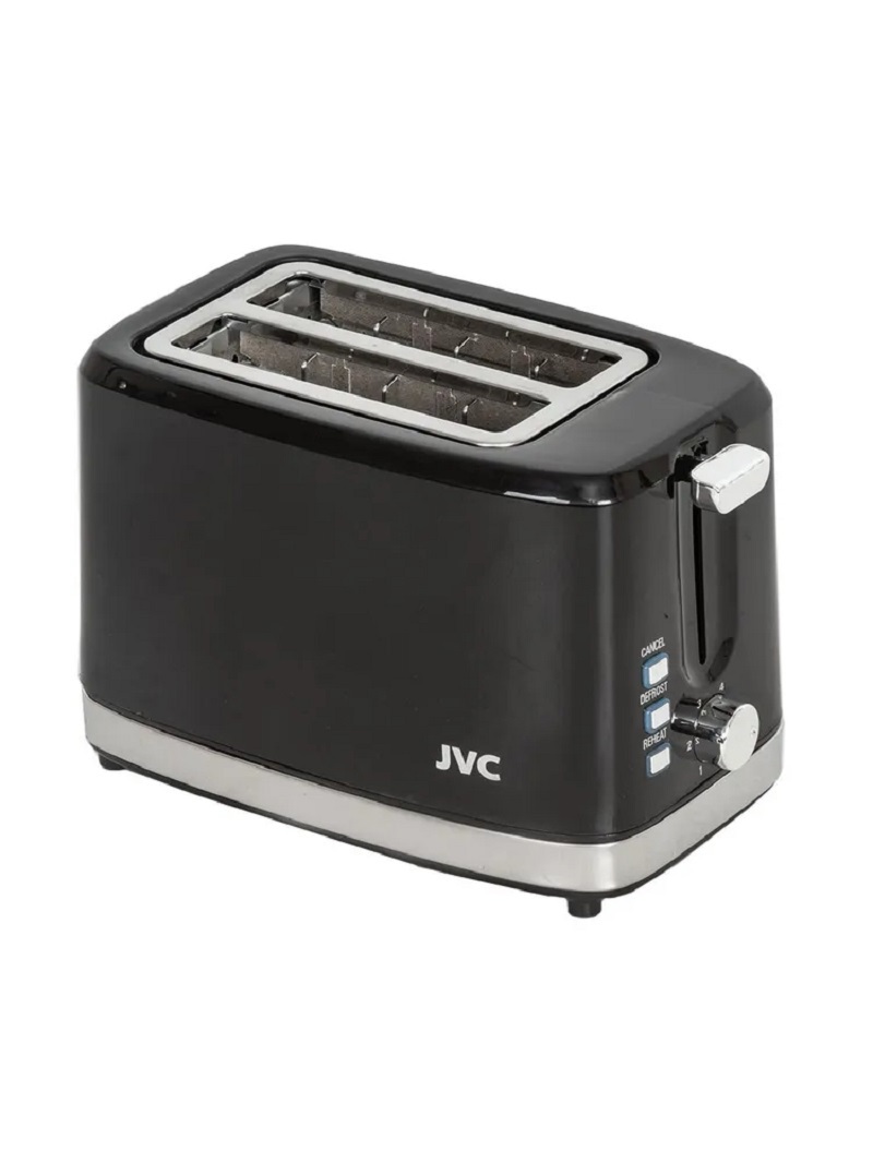 Изображение товара Тостер JVC JK-TS627 2 тоста черный разморозка регулировка степени поджаривания
