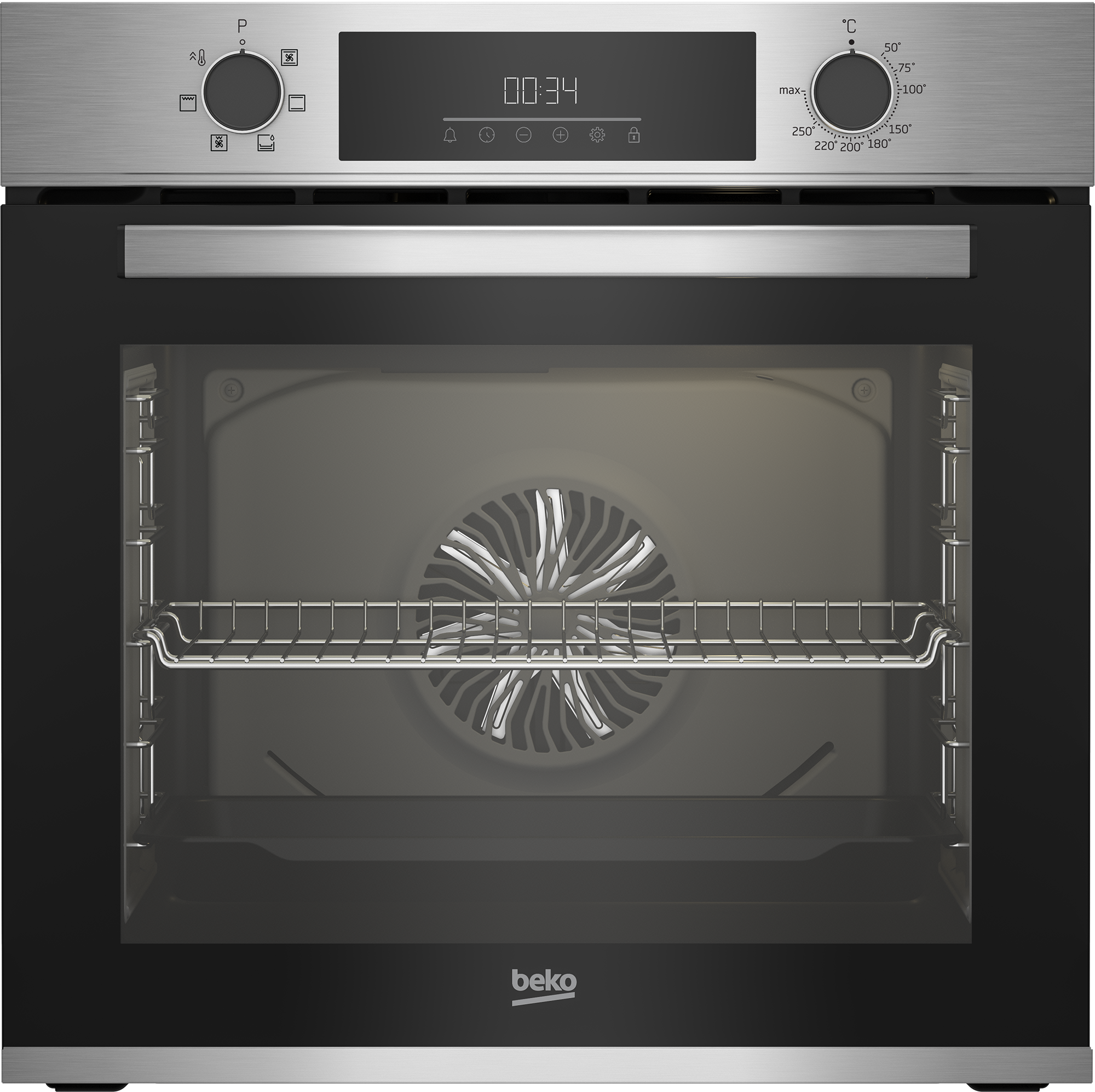 Изображение товара Электрический встраиваемый духовой шкаф Beko BBIE 12300 XC 59.4x59.5x56.7 см цвет нержавеющая сталь