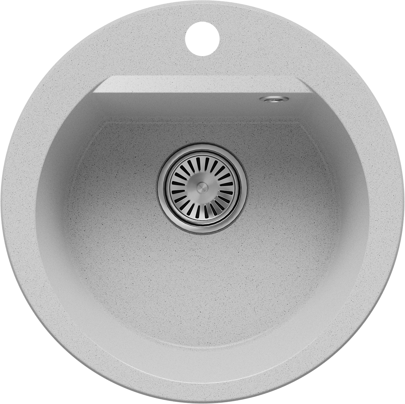Изображение товара Мойка для кухни Polygran Atol-460 светло-серая 46x46 см врезная искусственный мрамор