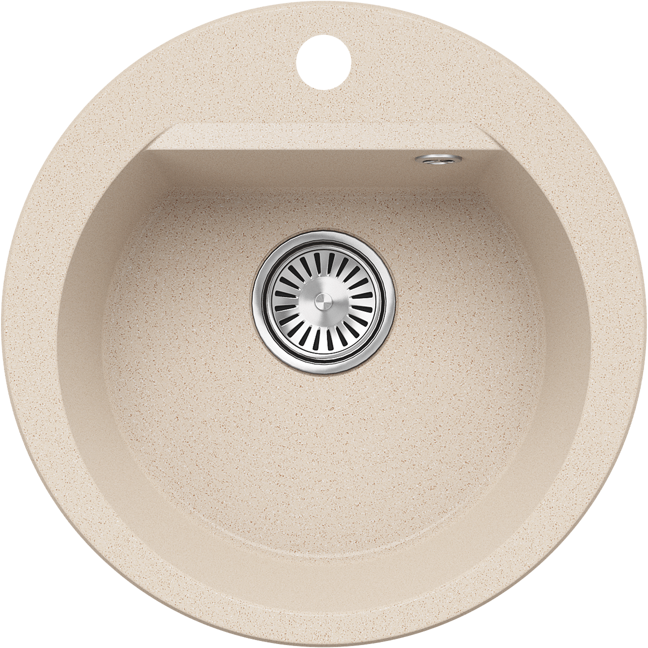Изображение товара Мойка для кухни Polygran Atol-460 круглая кремовая врезная 46x46 см