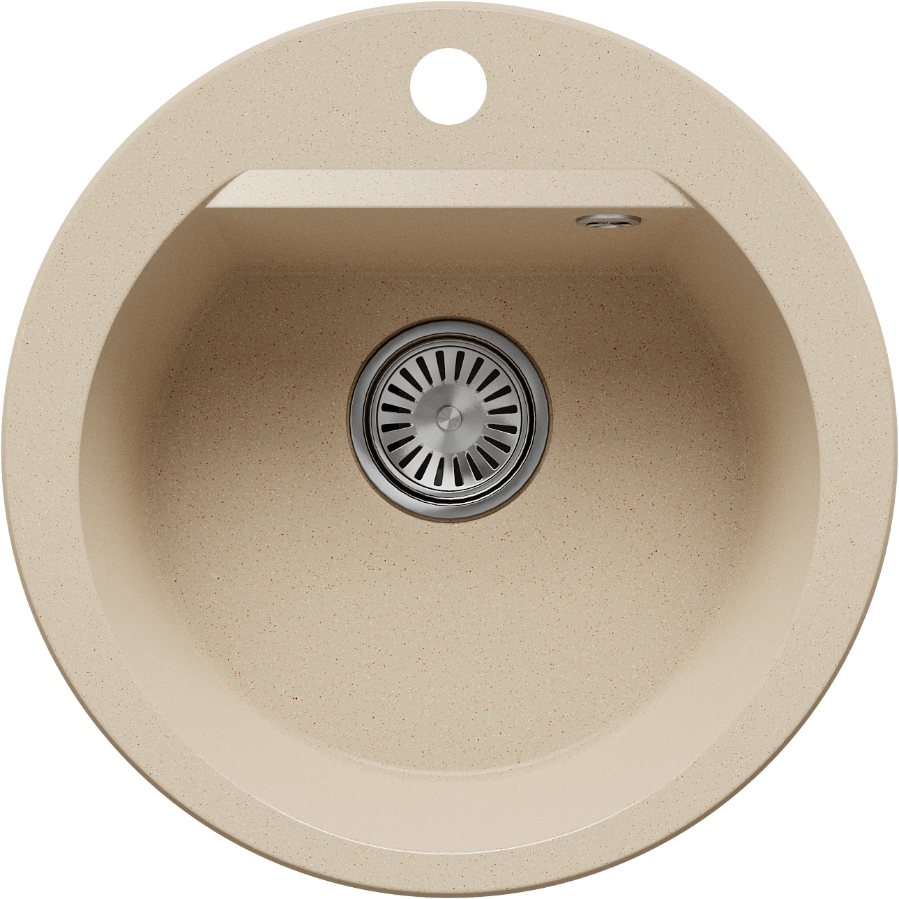 Изображение товара Мойка для кухни врезная Polygran Atol-460 46x46 см опал с сифоном и защитным покрытием