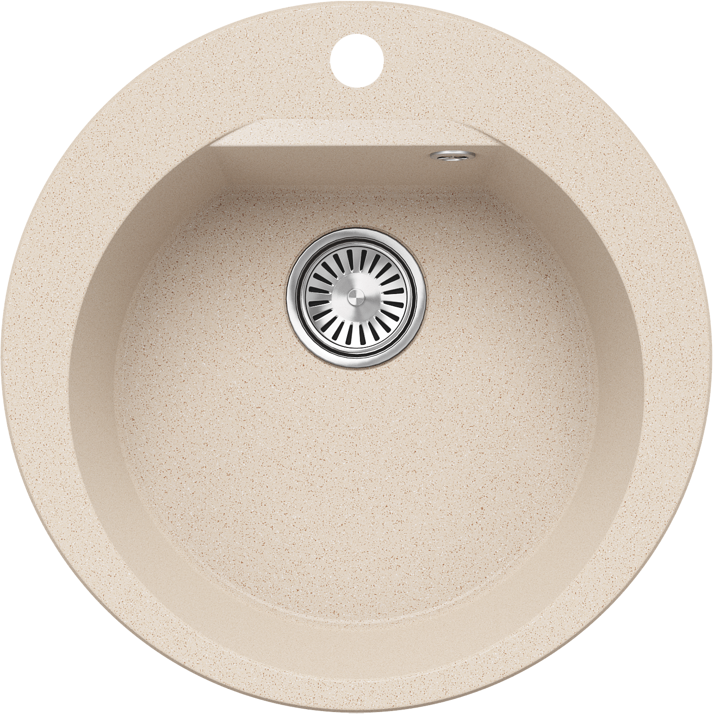 Изображение товара Мойка для кухни Polygran Atol-520 52x52 см искусственный мрамор кремовая