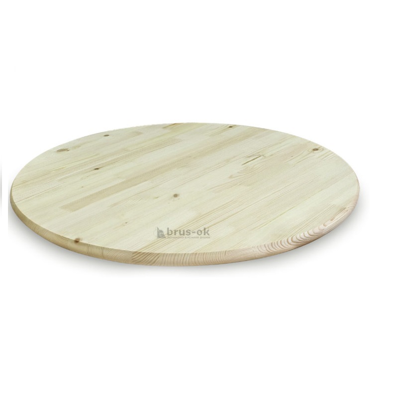 Изображение товара Столешница круглая БРУС-ОК 60 см, натуральное дерево, 28 мм