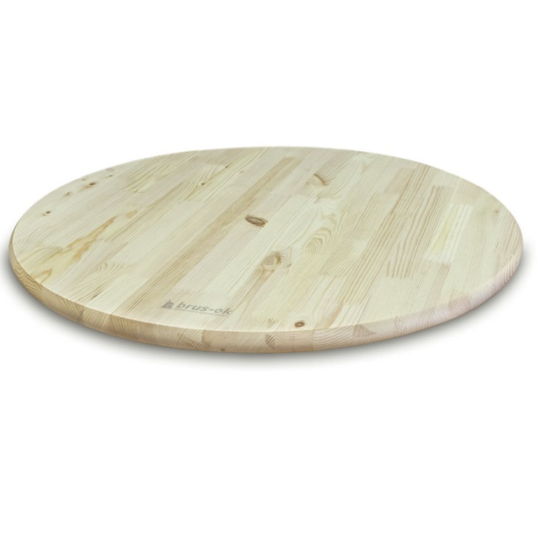 Изображение товара Круглая кухонная столешница из сосны 80х80 см, натуральное дерево, БРУС-ОК