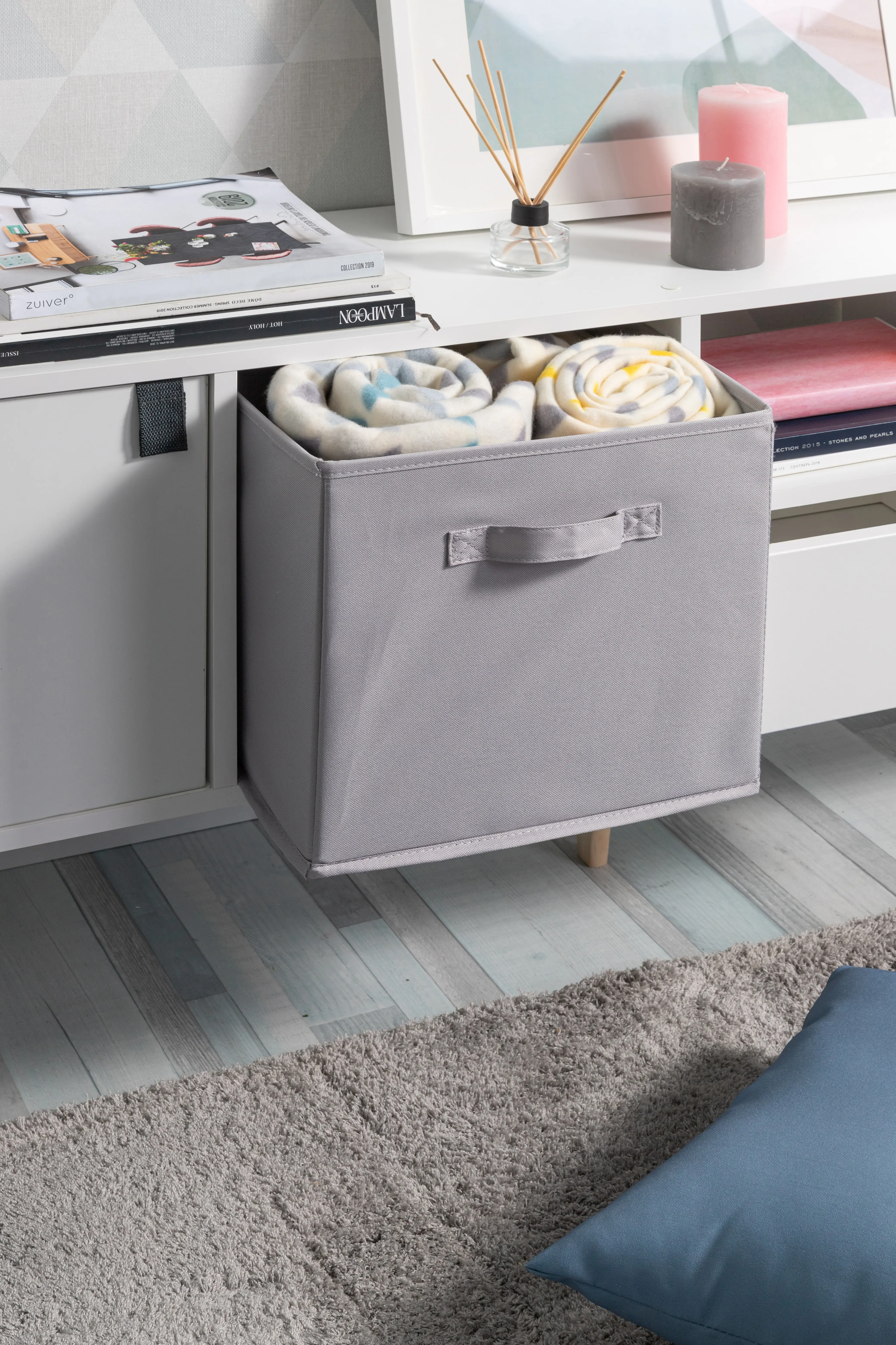 Короб Spaceo KUB Granit 31x31x31 см 29.7 л полиэстер цвет графитовый - 3