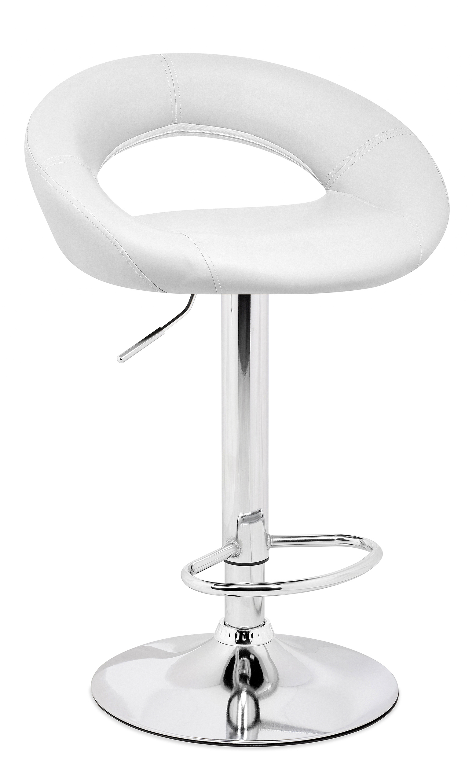 Изображение товара Барный стул Woodville Oazis 50x77x51 см цвет белый/хром