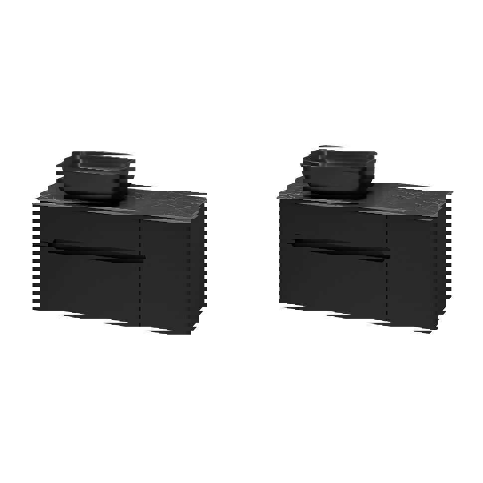 Изображение товара Комплект мебели для ванной Misty УТ000014977 с раковиной и столешницей черный