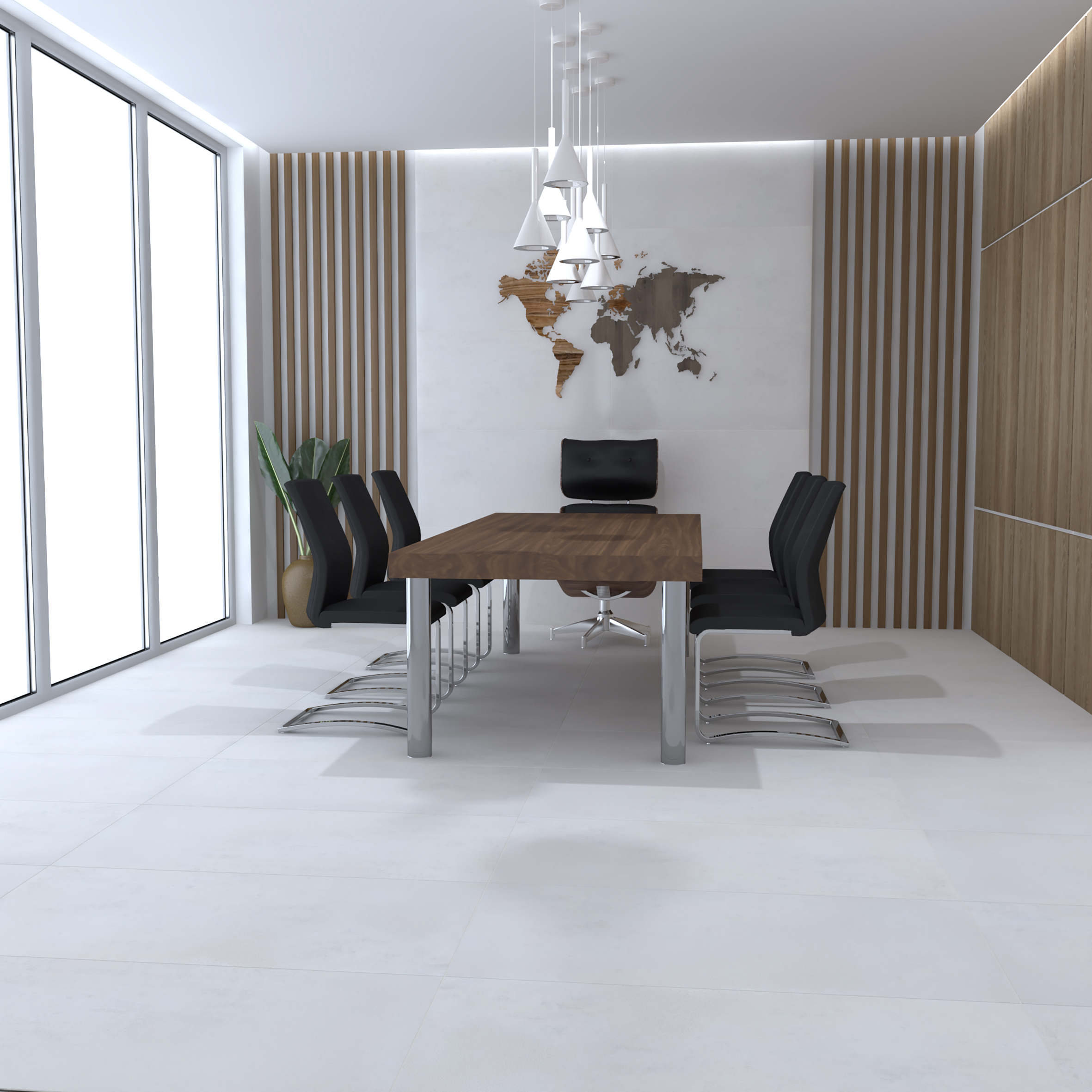 Изображение товара Керамогранит Laparet Betonhome 60x60 см белый для пола и стен