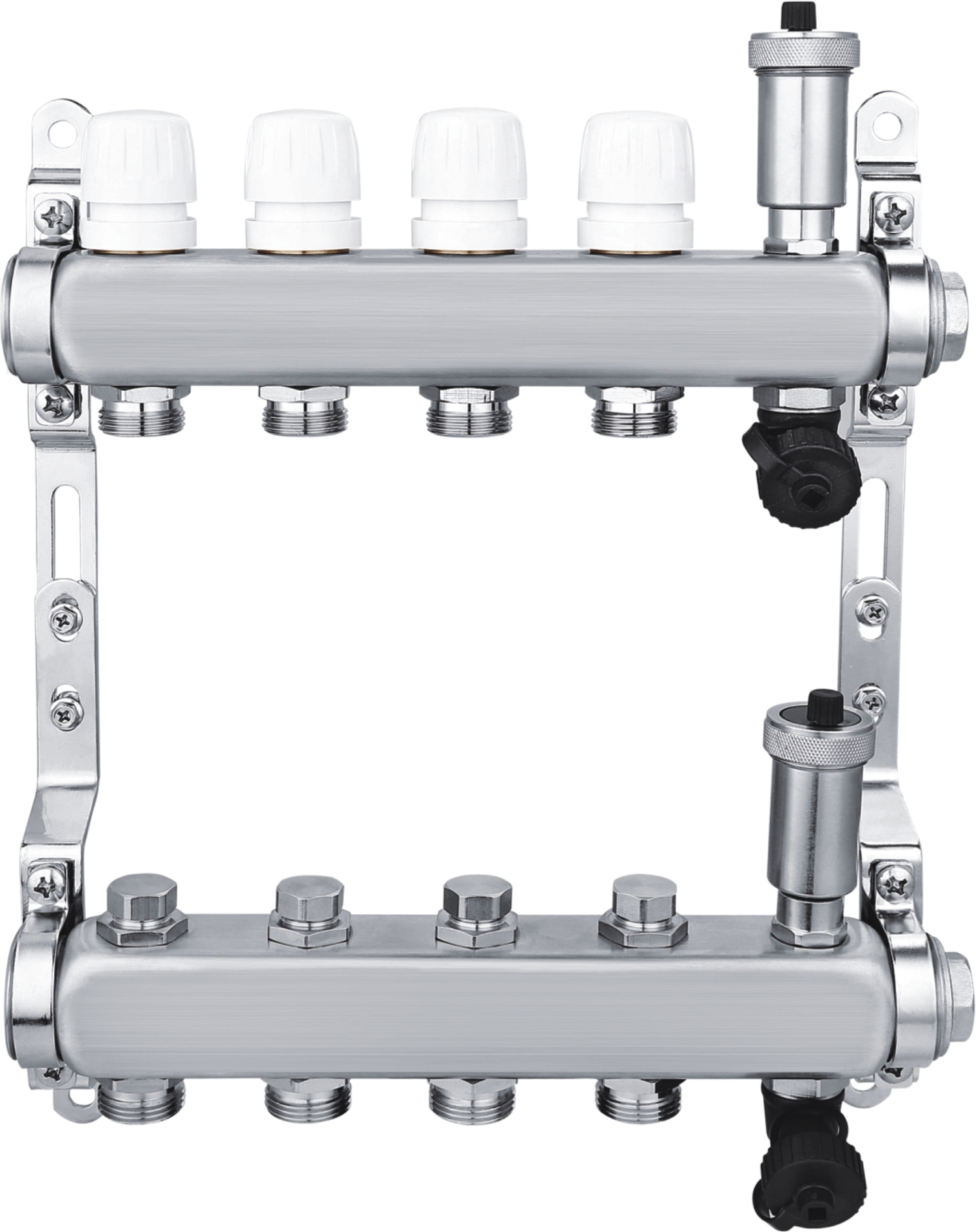 Изображение товара Коллекторная группа Спец на 4 выхода 1"x3/4" нержавеющая сталь