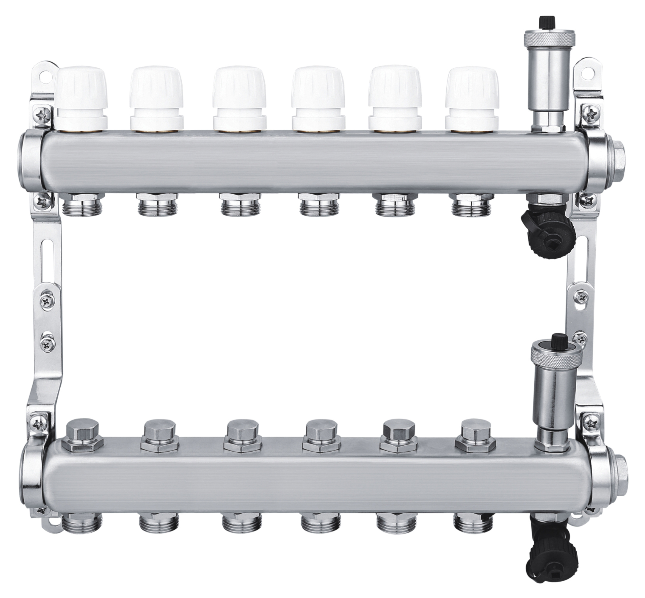 Изображение товара Коллекторная группа Спец на 6 выходов из нержавеющей стали, диаметр 1"