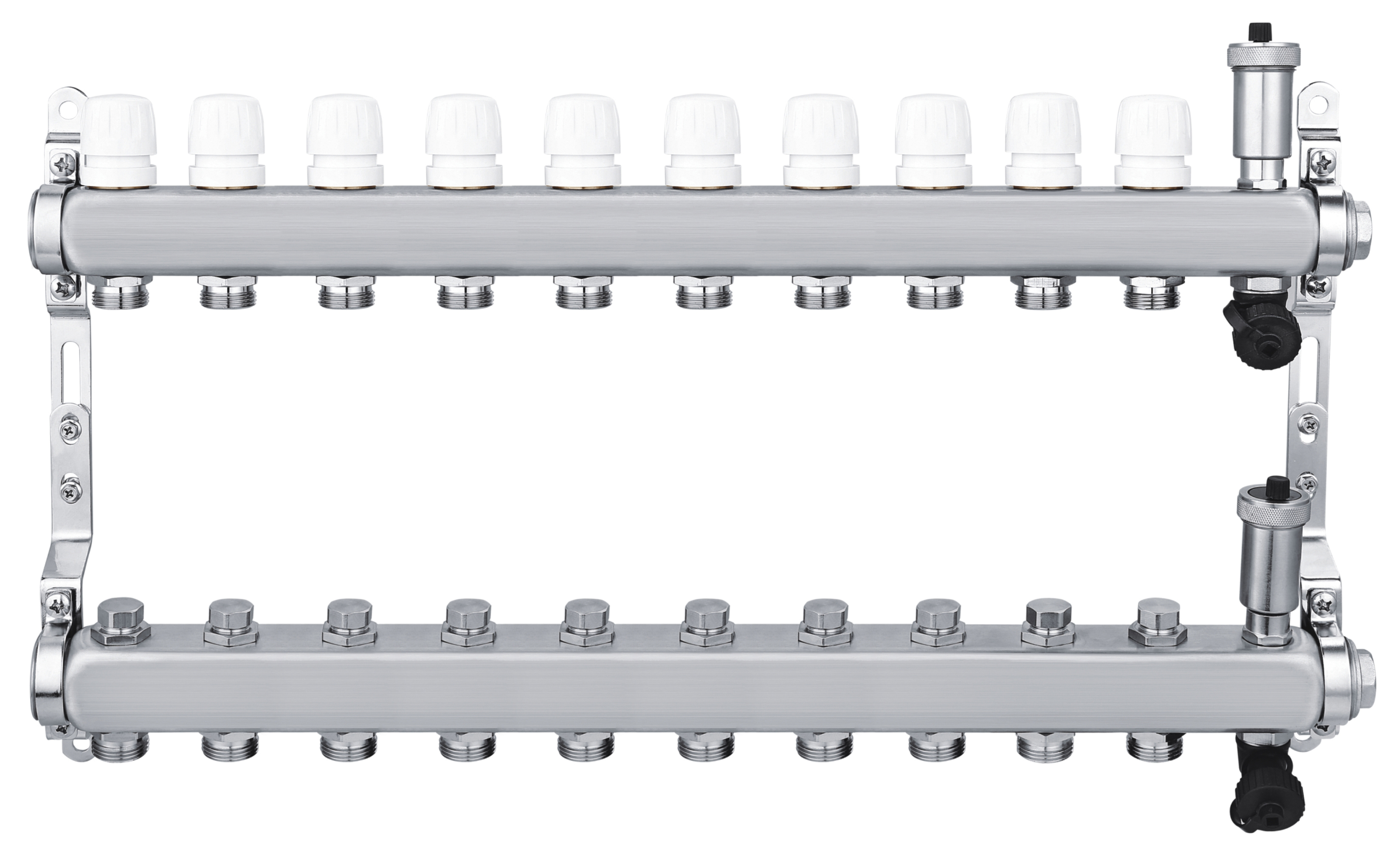 Изображение товара Коллекторная группа Спец на 10 выходов 1"x3/4" нержавеющая сталь