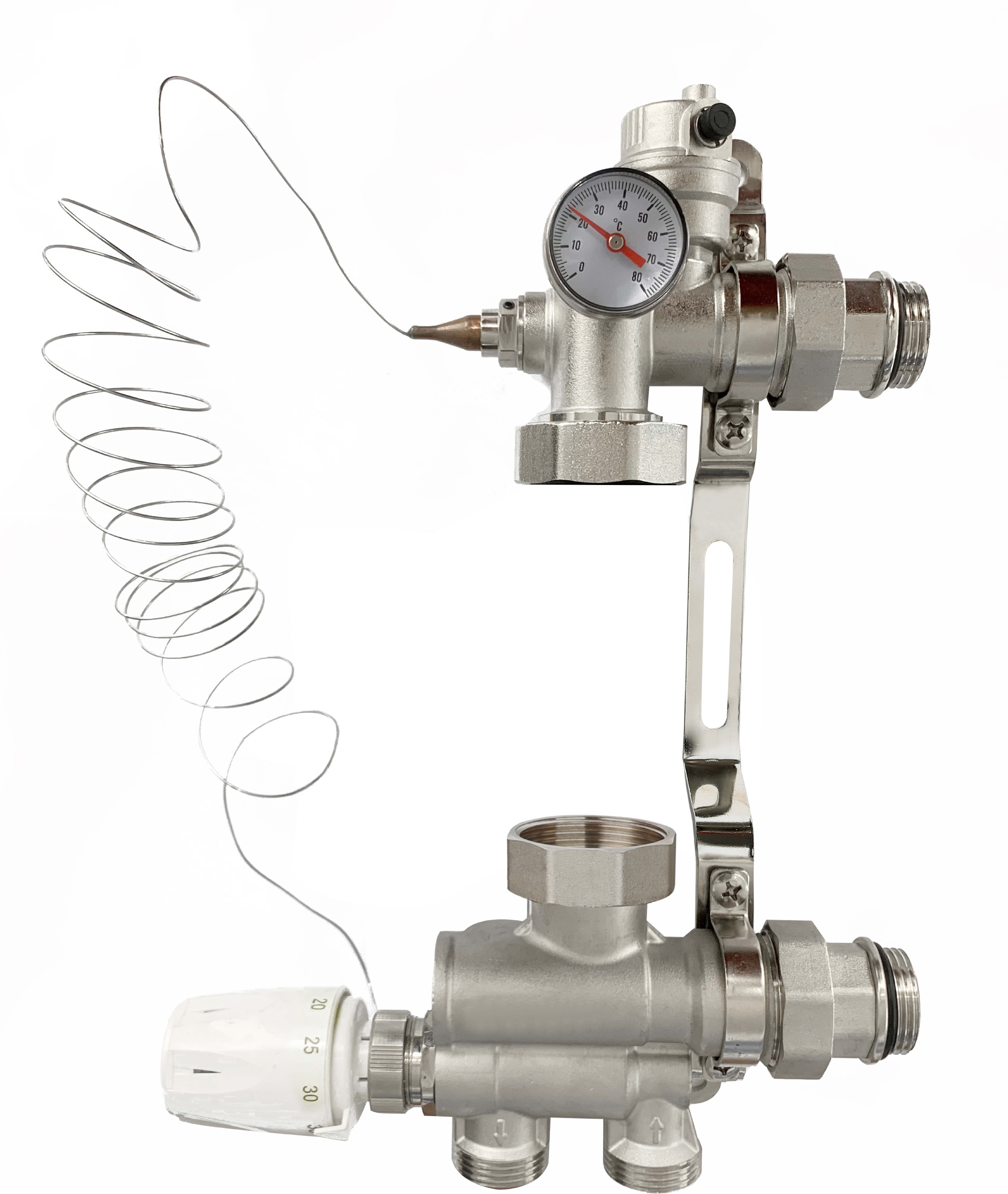 Насосно-смесительный узел Спец с четырехходовым клапаном 180 мм 1" без насоса