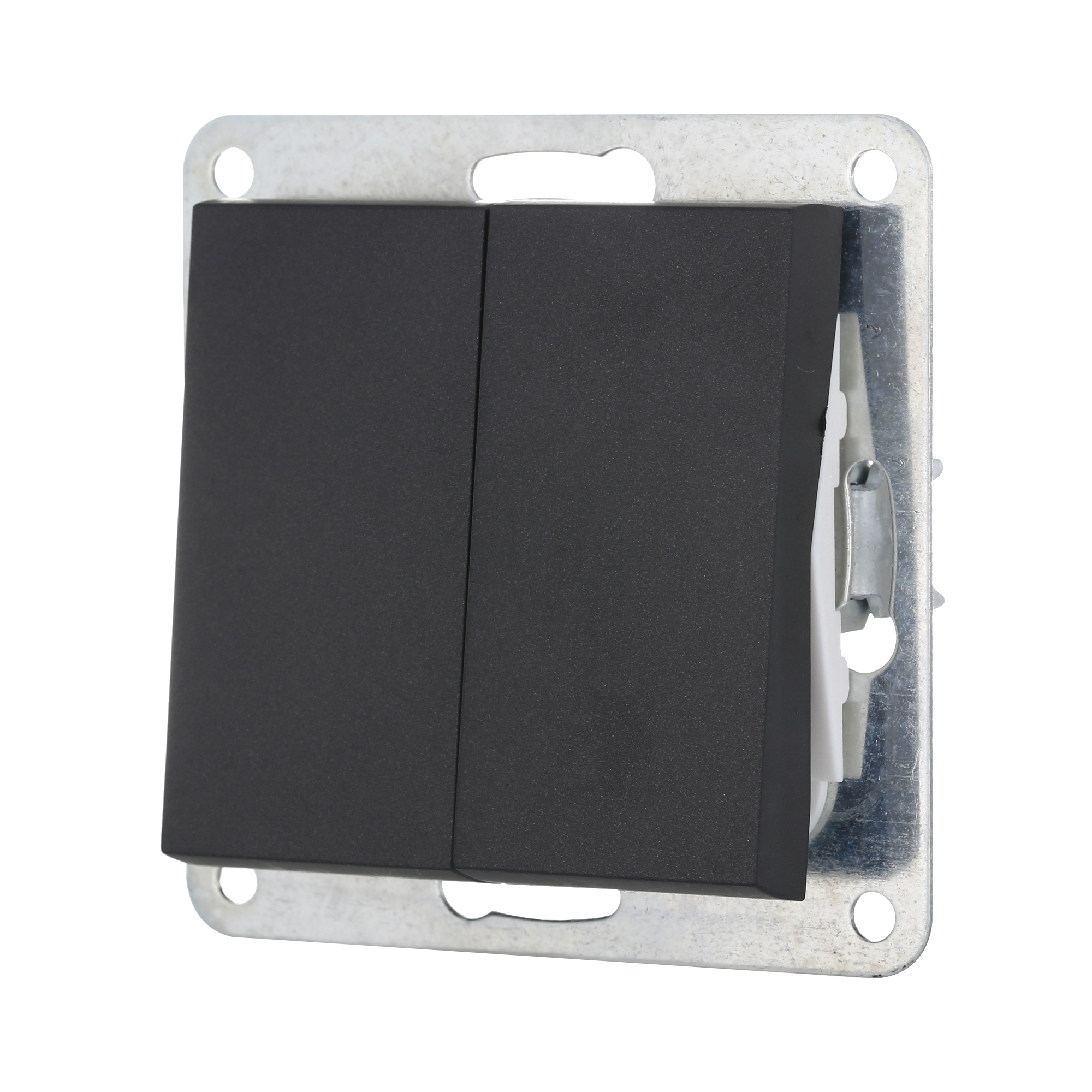 Изображение товара Встраиваемый выключатель LK Studio LK80 2 клавиши черный бархат