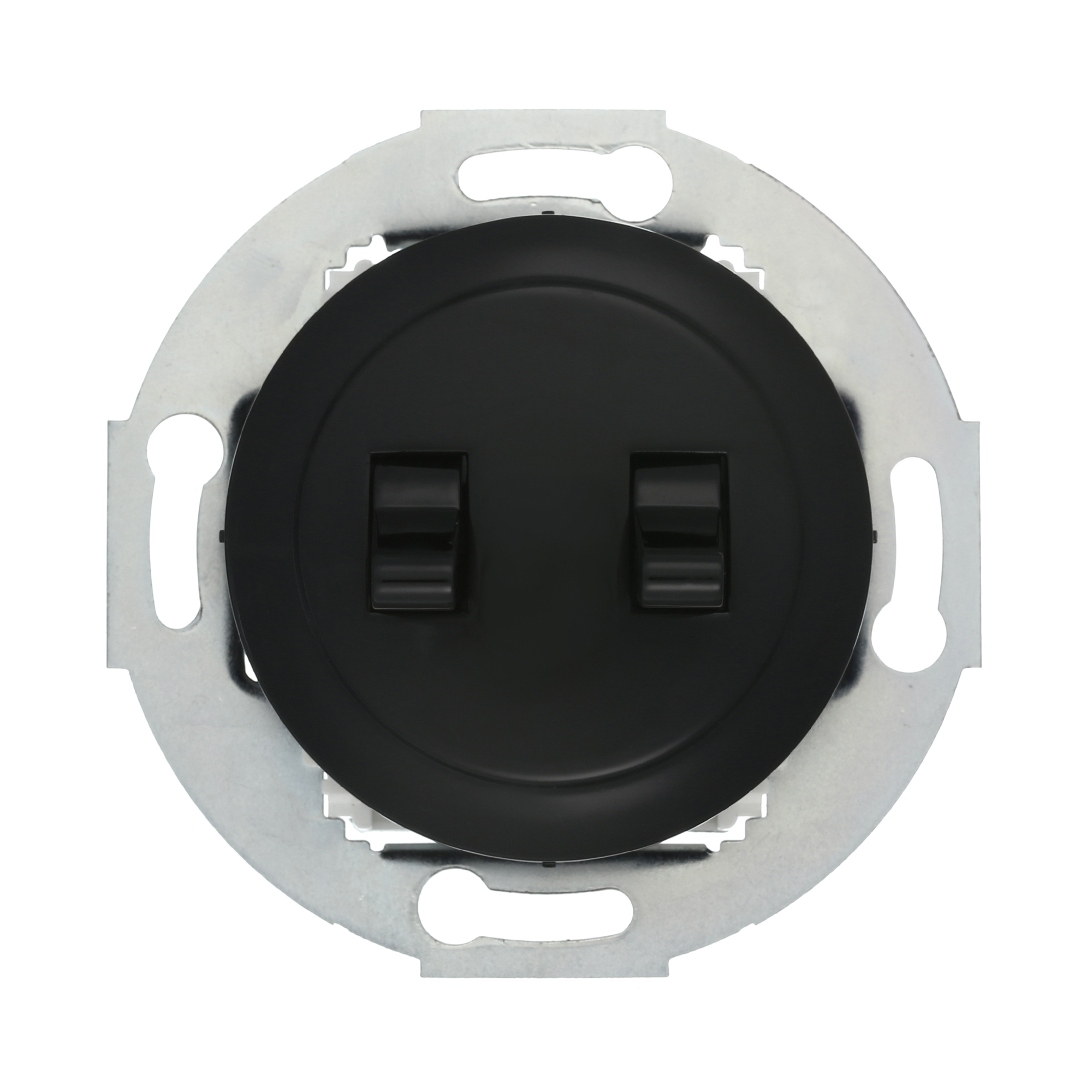 Изображение товара Переключатель встраиваемый Экопласт LK Vintage 882408-1 2 клавиши цвет черный