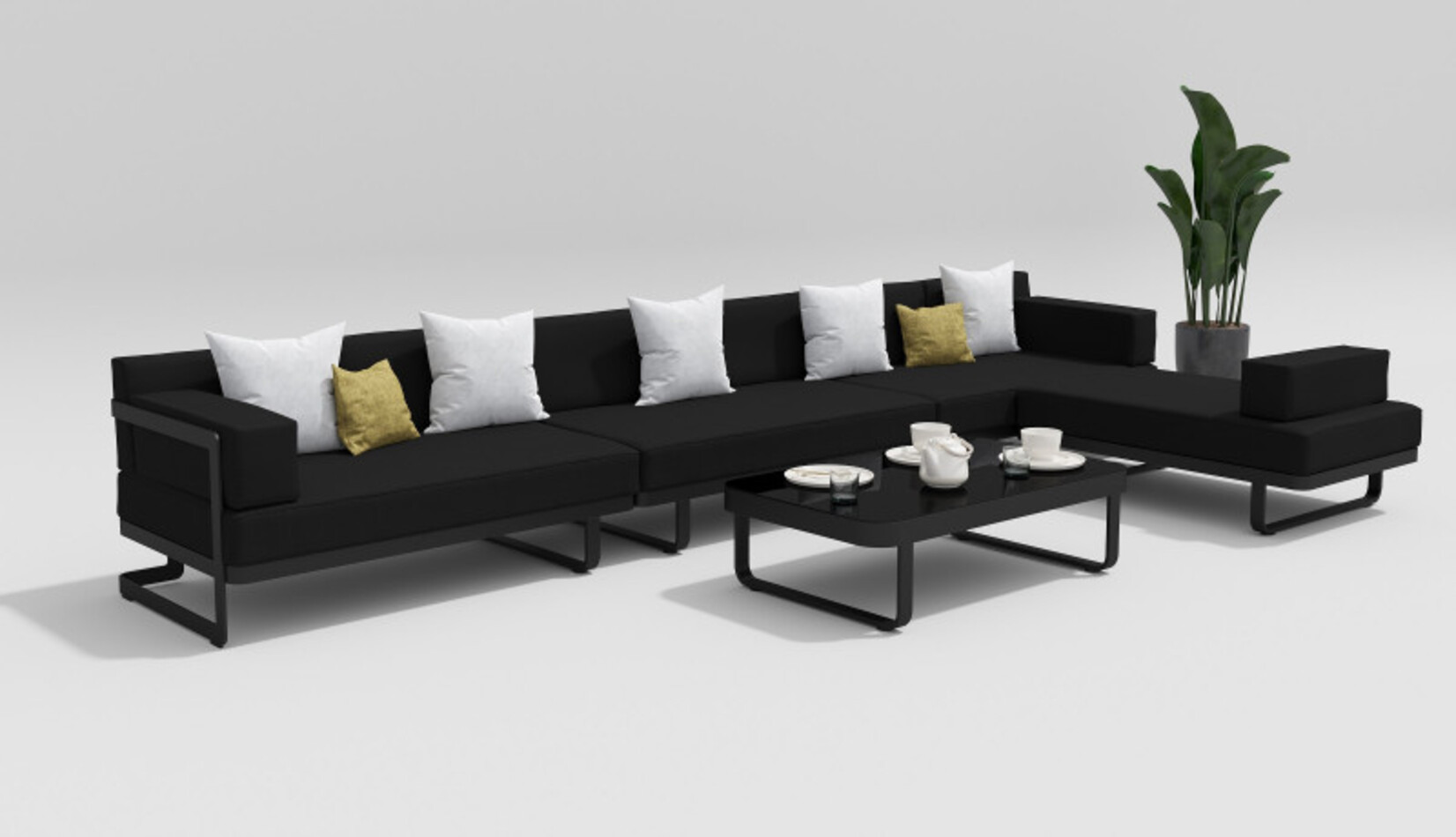 Изображение товара Садовая мебель Gardenini Hacienda для террасы и сада черная