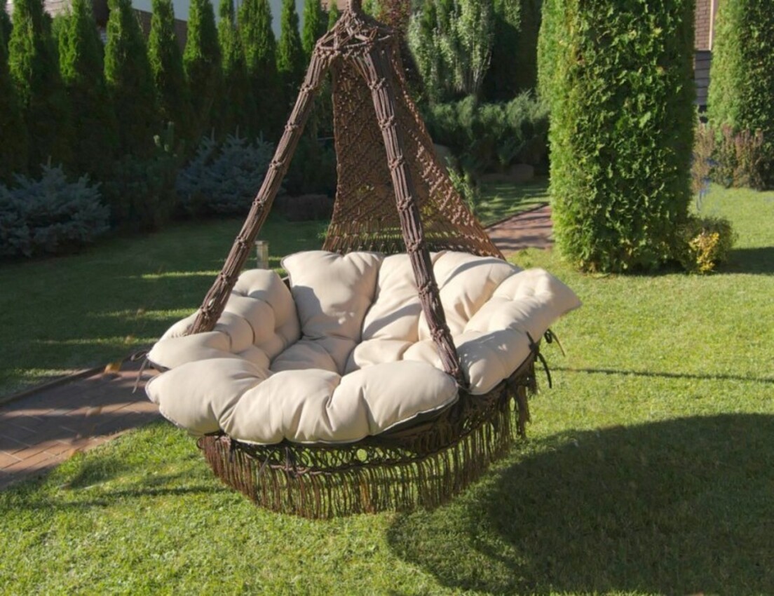 Изображение товара Качели садовые Besta Fiesta Cartagena 1-местные до 200 кг коричневые