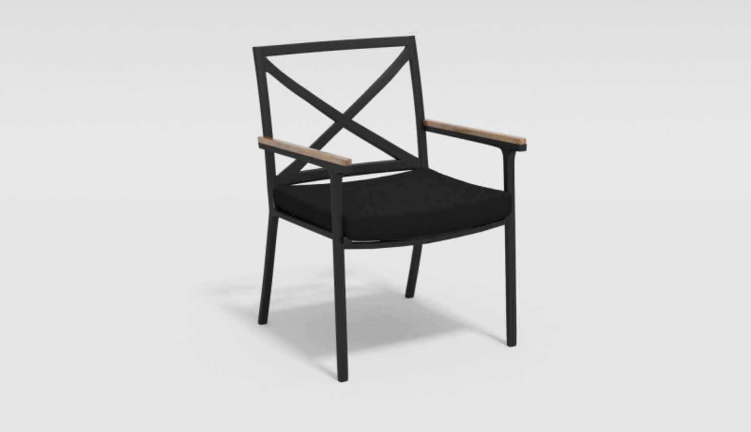 Изображение товара Стул садовый Gardenini Calma 57x86x60 см черный