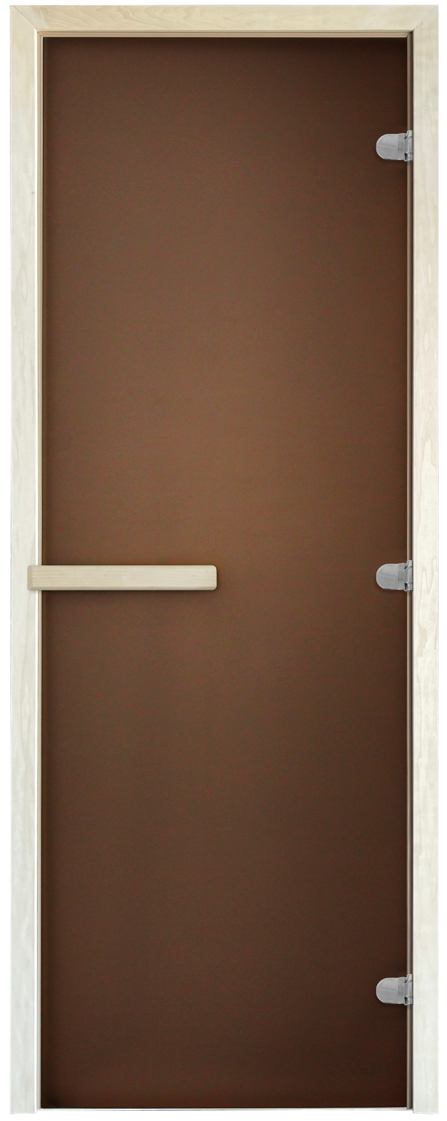 Изображение товара Дверь для сауны стеклянная матовая Стандарт 69x189 см двусторонняя