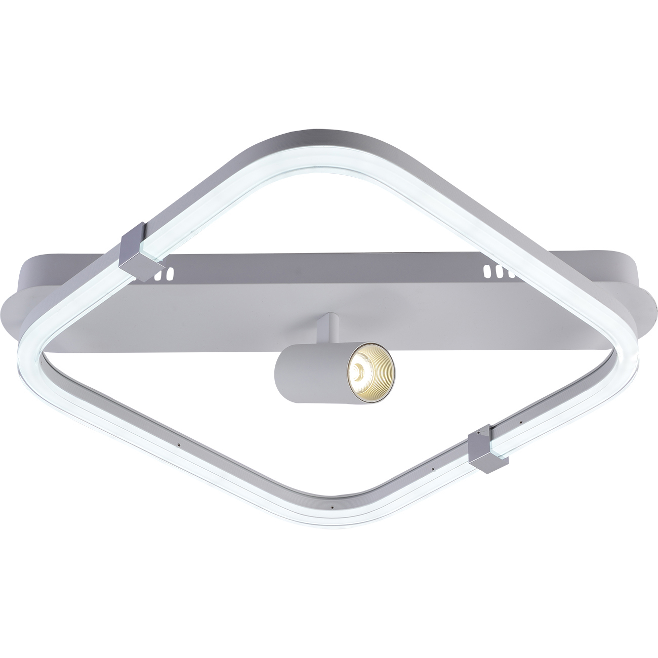 Изображение товара Люстра потолочная светодиодная Escada 10280/1LED 11 м² пульт регулировка белый серый хром