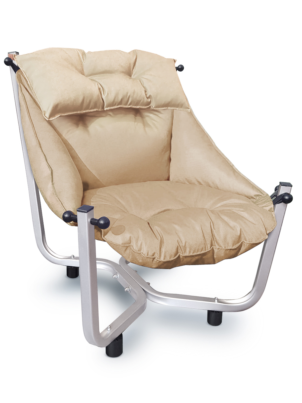 Изображение товара Кресло садовое Отдых KNZ бежевое с подголовником и водоотталкивающей тканью