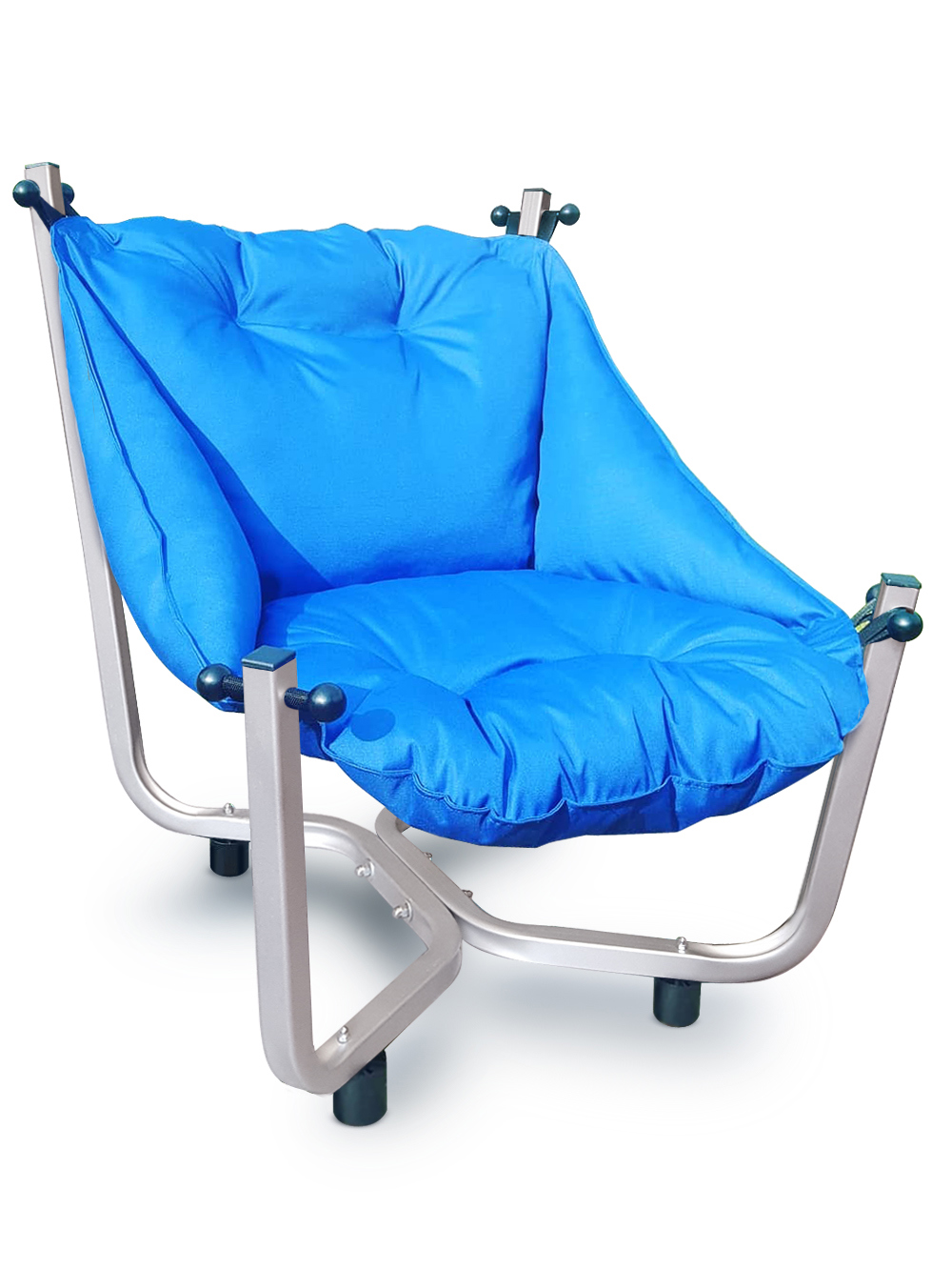 Изображение товара Кресло садовое Отдых KNZ синий/серебро 74 см x 80 см x 87 см сталь и ПВХ синий