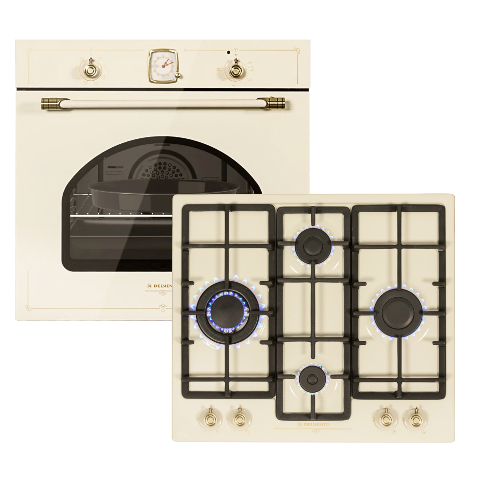 Изображение товара Комплект бытовой техники 2 предмета Delvento V66V41O03 цвет бежевый