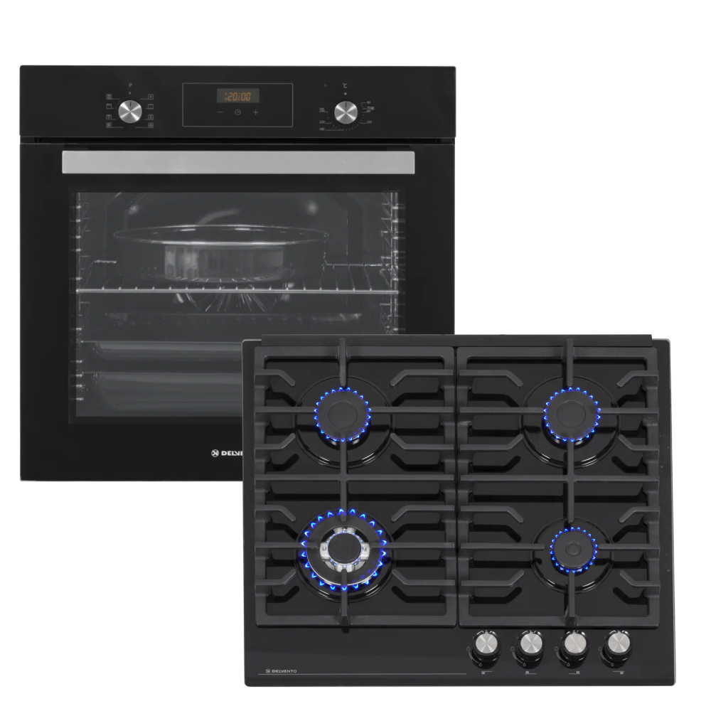 Изображение товара Комплект бытовой техники DELVENTO V66H41SS17 с духовкой и варочной панелью черный
