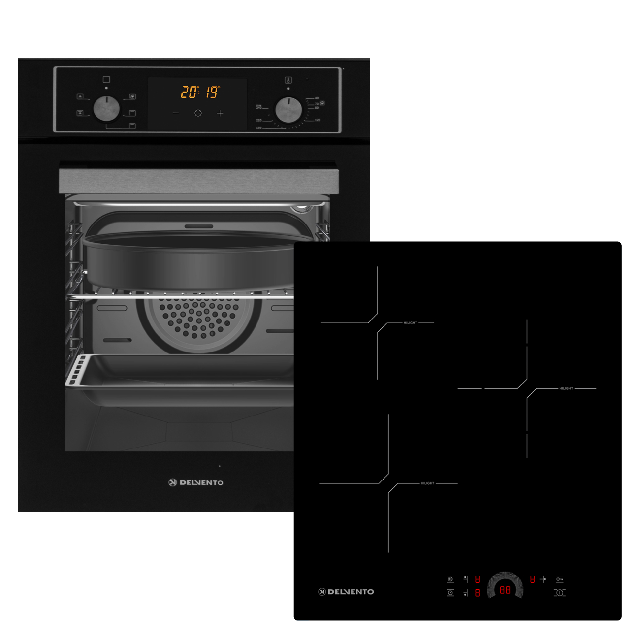 Изображение товара Комплект бытовой техники 2 предмета Delvento V44D29SB00 цвет черный