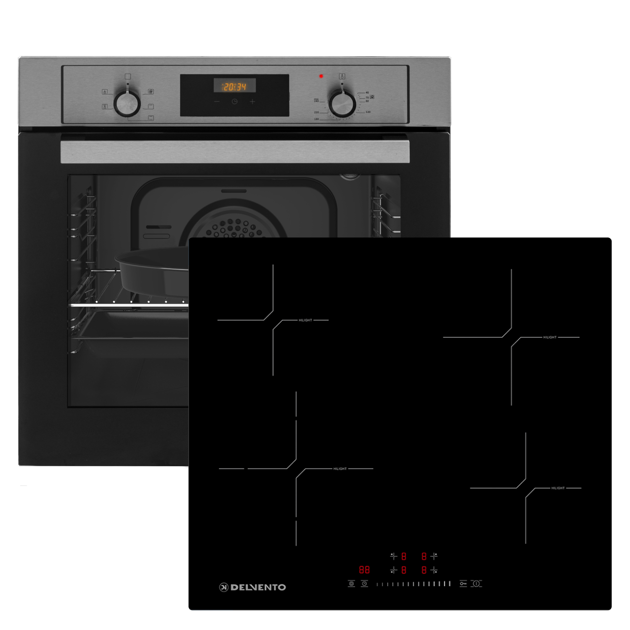 Изображение товара Комплект бытовой техники 2 предмета Delvento V66D24SM88 цвет черный