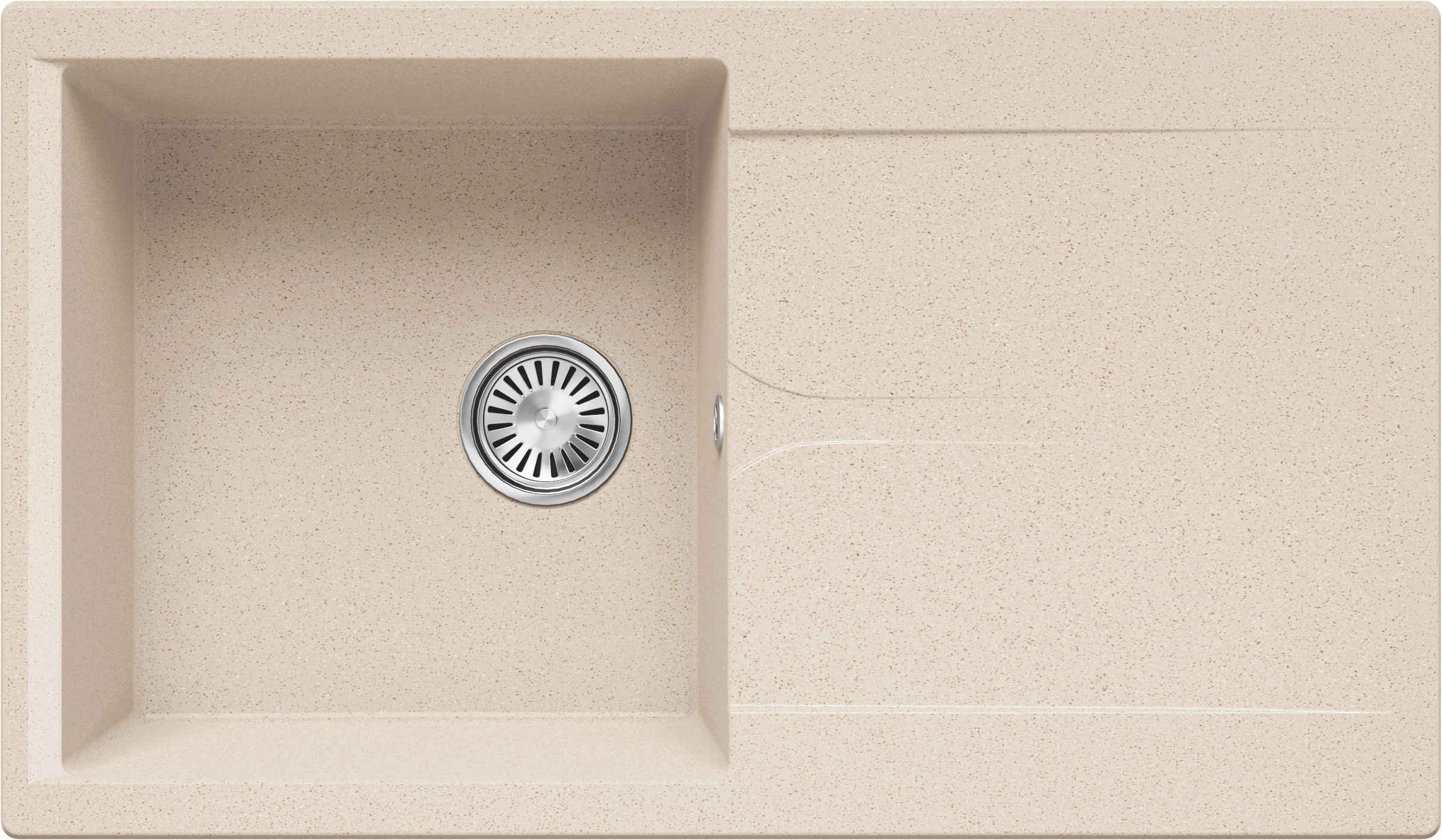 Изображение товара Мойка для кухни врезная Polygran Gals-860 50x86 см глубина чаши 20 см мрамор цвет кремовый