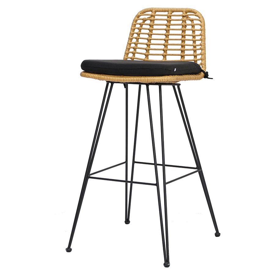 Изображение товара Барный стул Bergenson bjorn Vetle 42x100x51 см цвет черный/бежевый