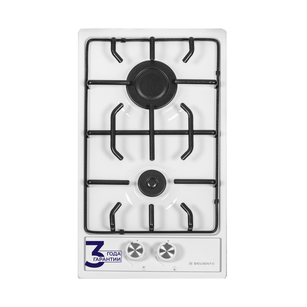 Изображение товара Газовая плита Delvento V30V20W088 29 см 2 конфорки белая