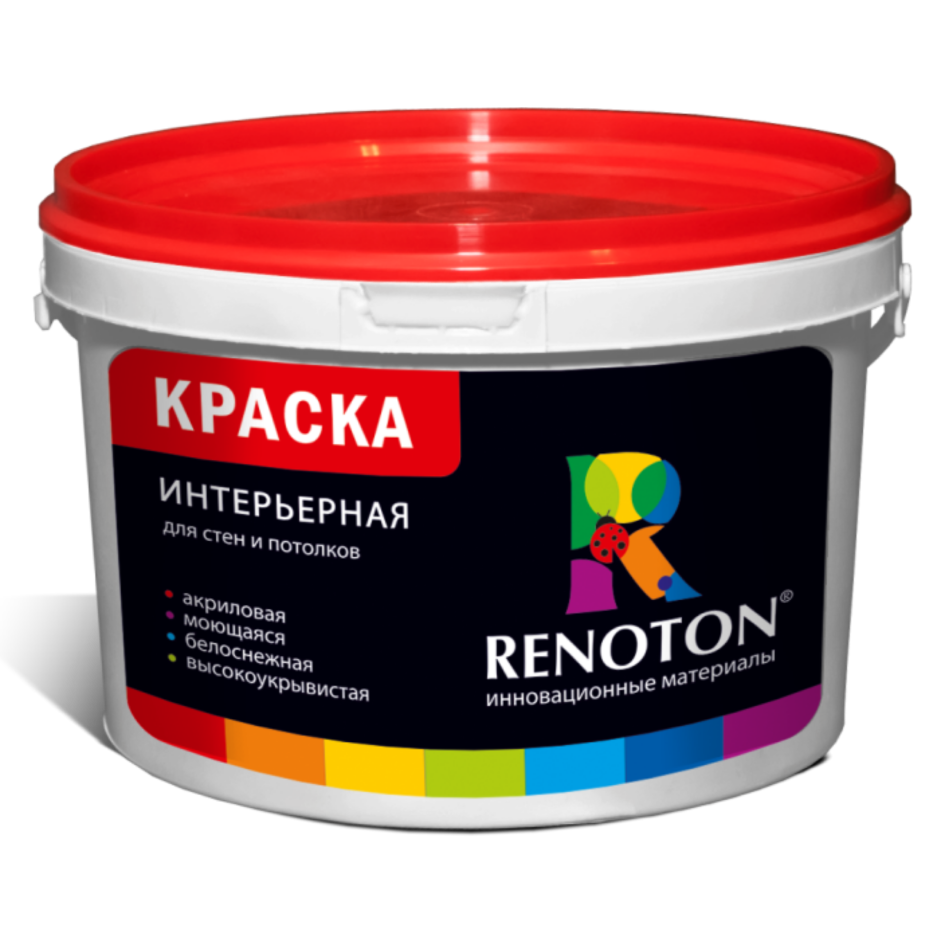 Изображение товара Моющаяся интерьерная краска RENOTON А 9.40 л для внутренних работ, белая матовая Изображение товара Моющаяся интерьерная краска RENOTON А 9.40 л для внутренних работ, белая матовая