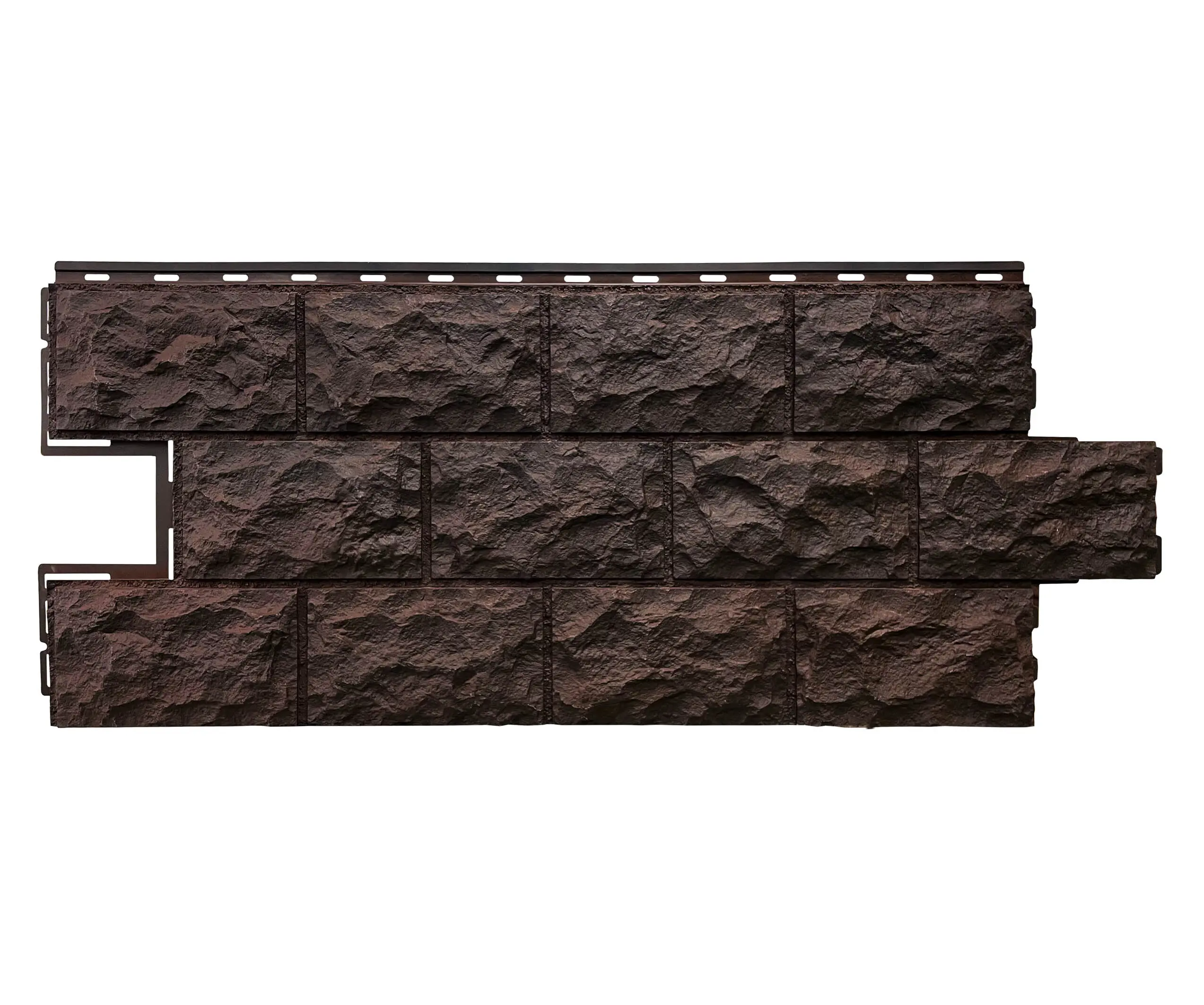 Панель фасадная полипропилен 472x1137 мм цвет темно-коричневый