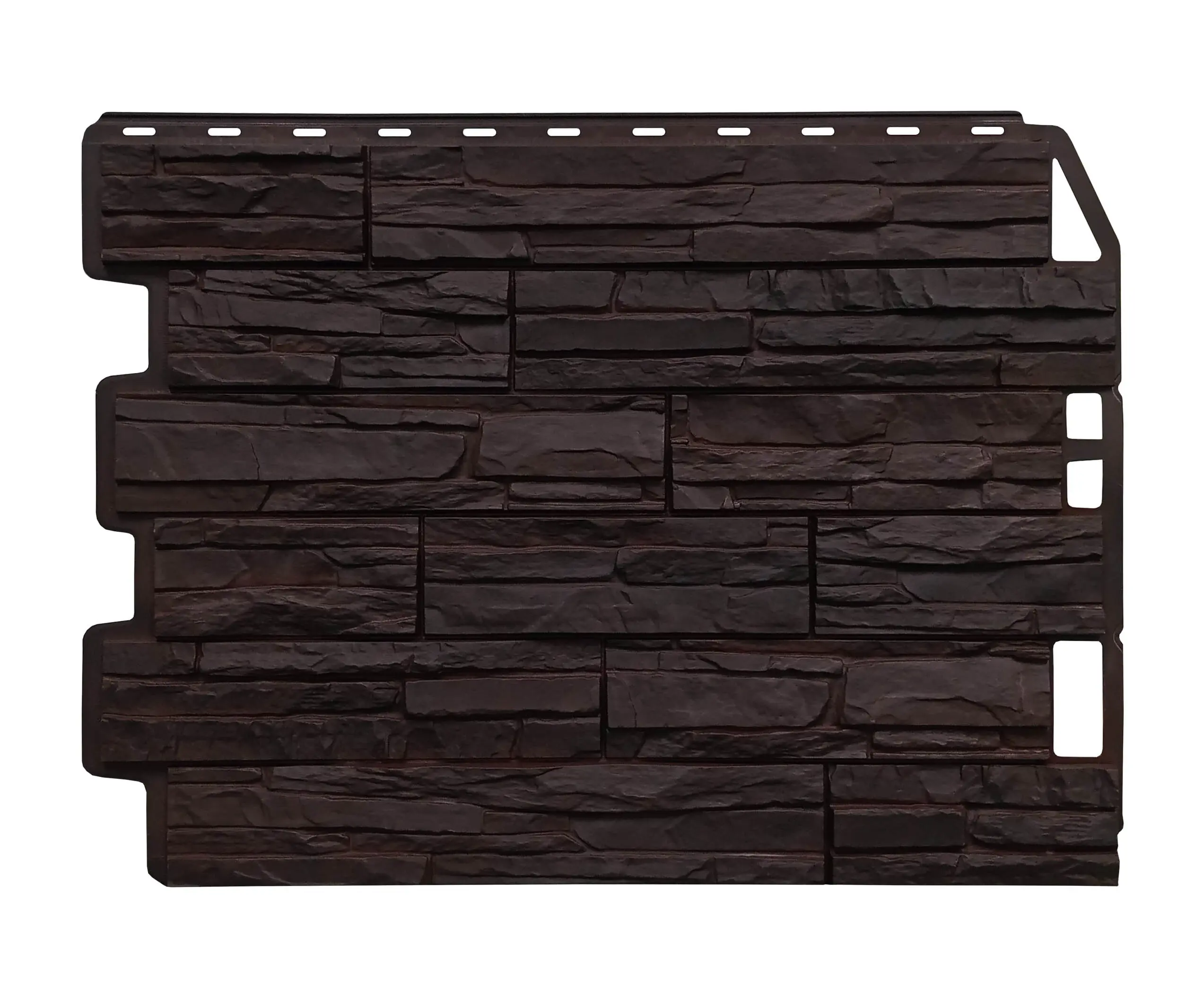 Панель фасадная полипропилен Fineber Скол 595x795 мм цвет темно-коричневый