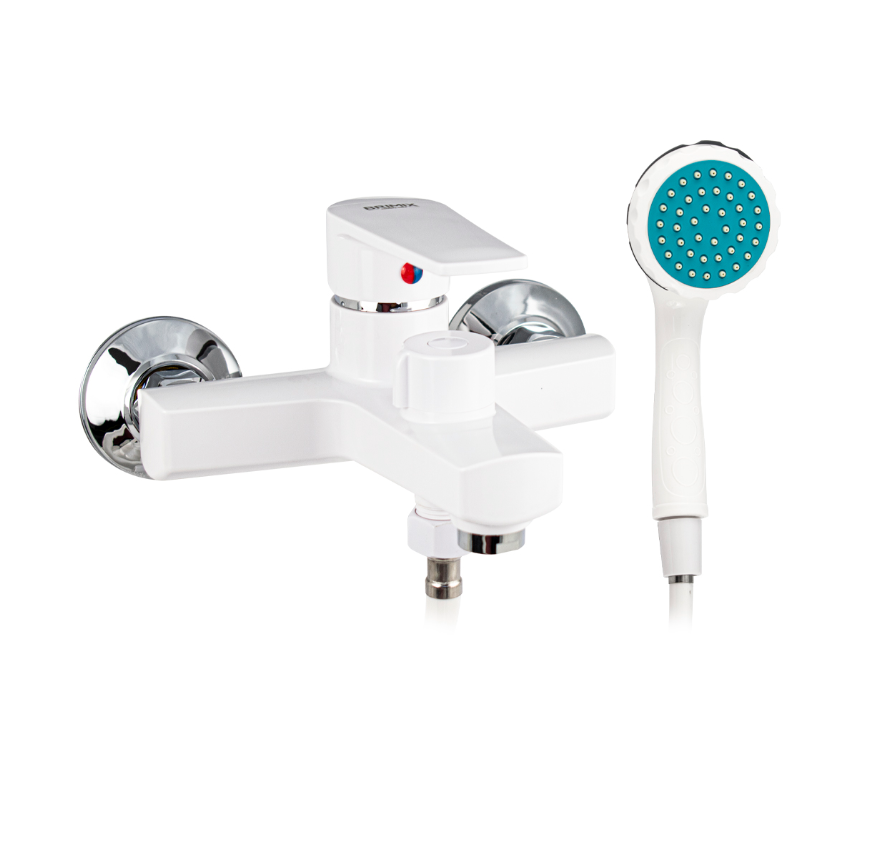 Изображение товара Смеситель для ванны BRIMIX 557 однорычажный белый с коротким изливом