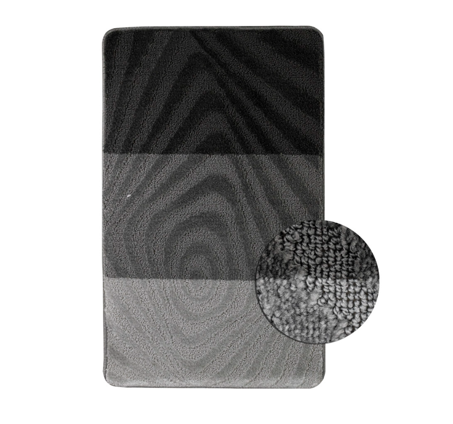 Изображение товара Коврик для ванной САНАКС 00233 100x60см серый/серебристый