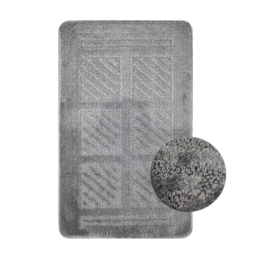 Изображение товара Коврик для ванной комнаты САНАКС 00293 90x55см цвет серый, серебристый